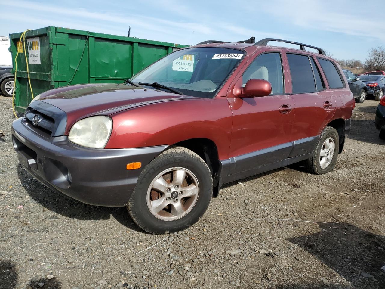 hyundai santa fe 2005 km8sc73d95u976488