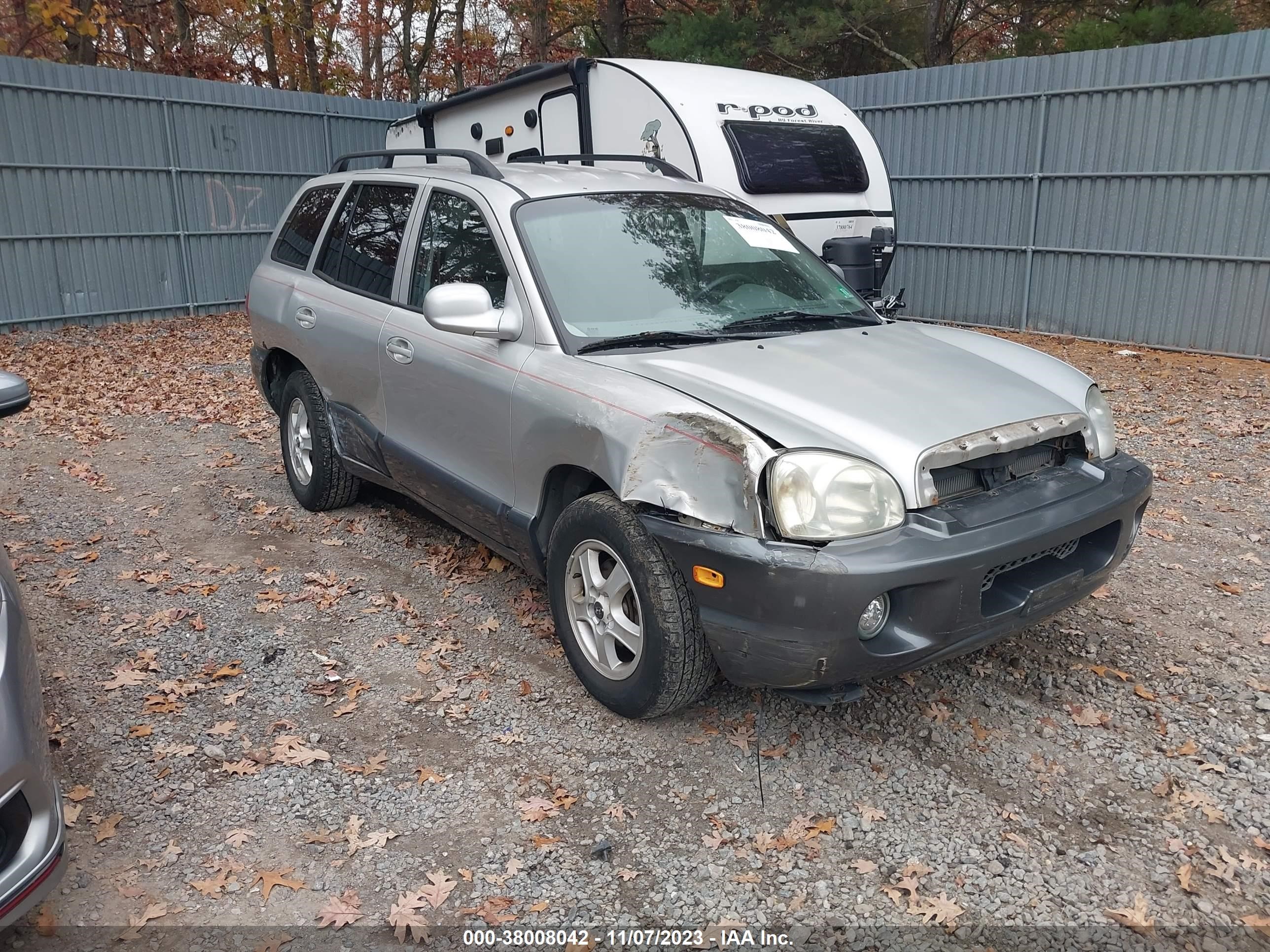 hyundai santa fe 2003 km8sc73dx3u421708