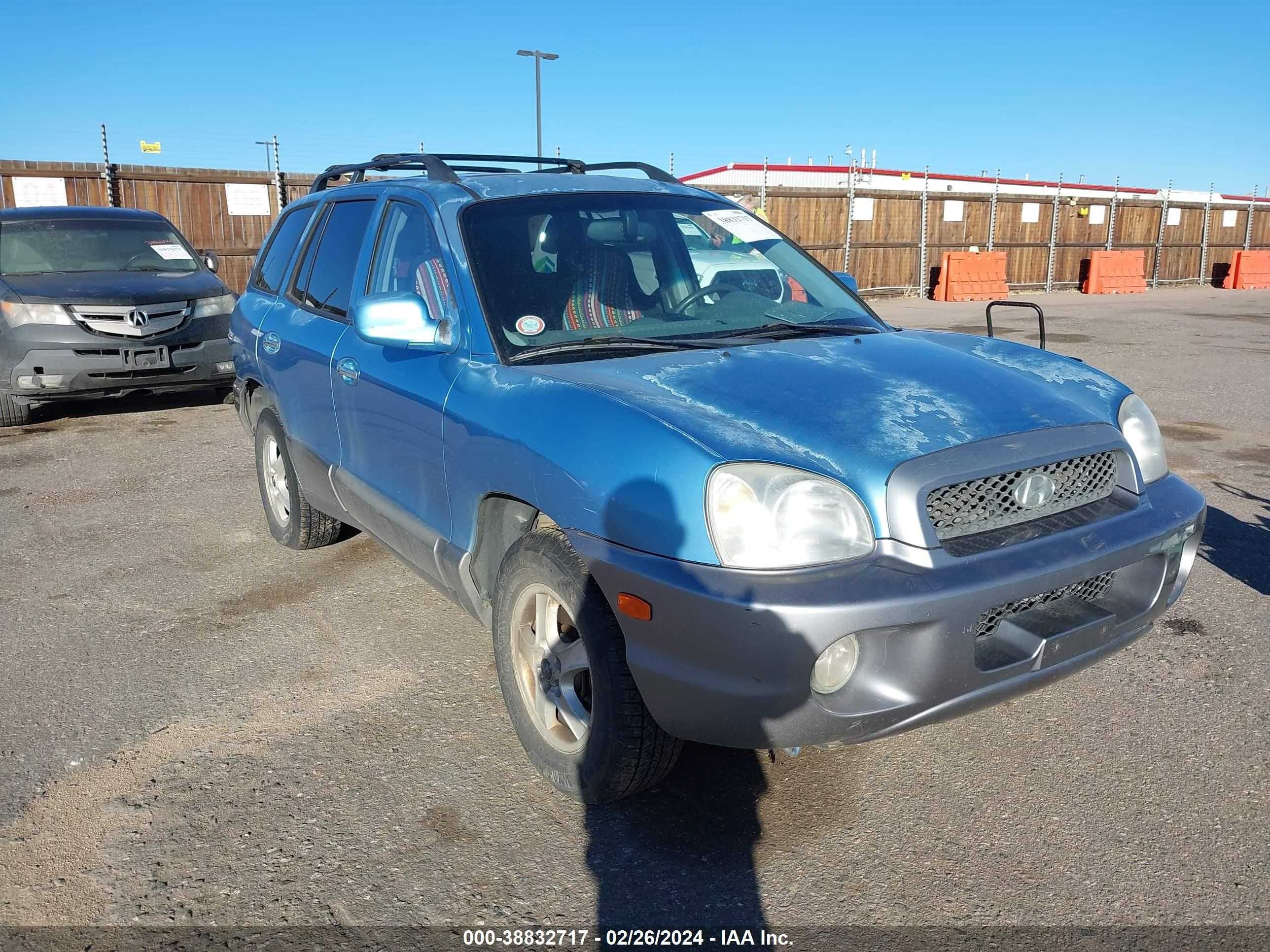 hyundai santa fe 2003 km8sc73e63u484085