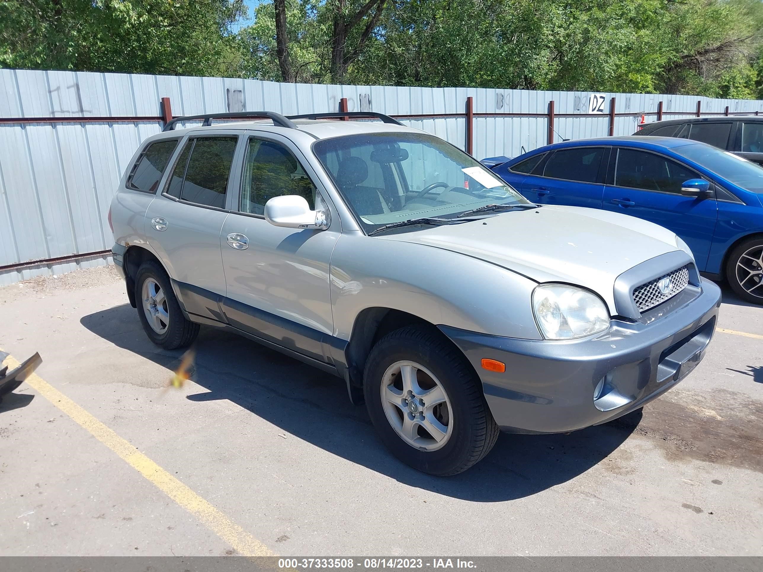 hyundai santa fe 2003 km8sc73e73u522486