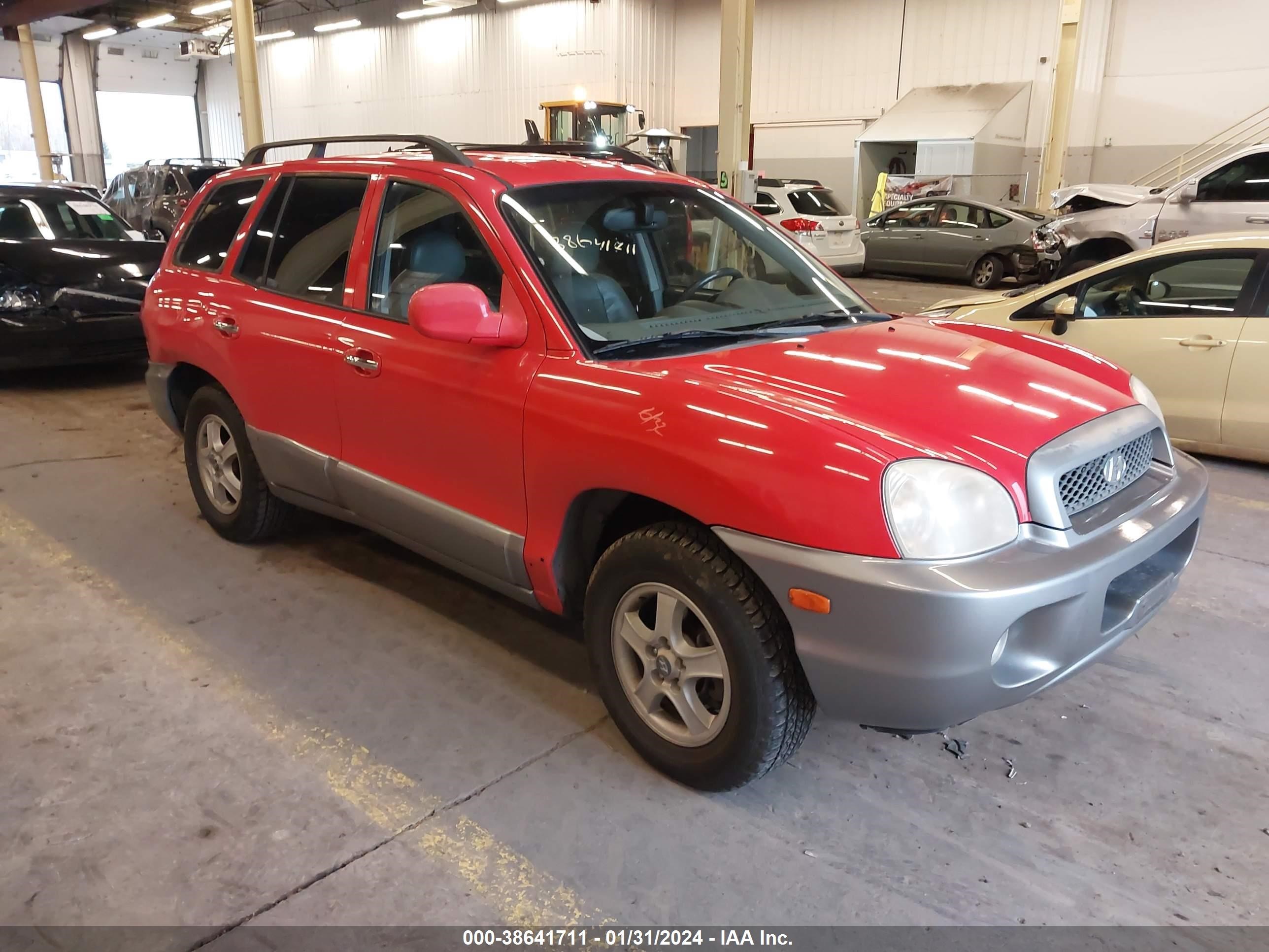 hyundai santa fe 2003 km8sc73e83u521458