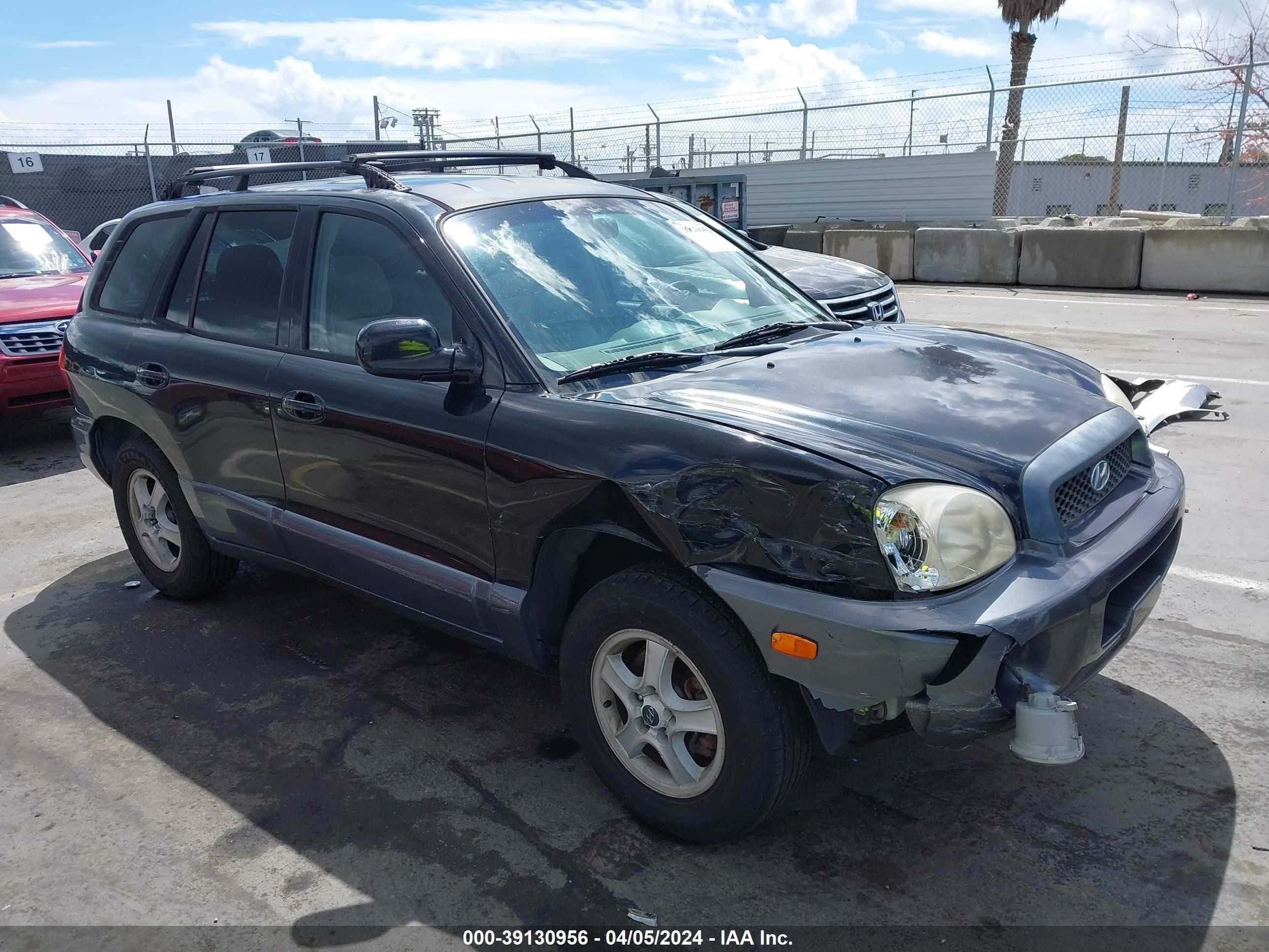 hyundai santa fe 2004 km8sc73ex4u631803