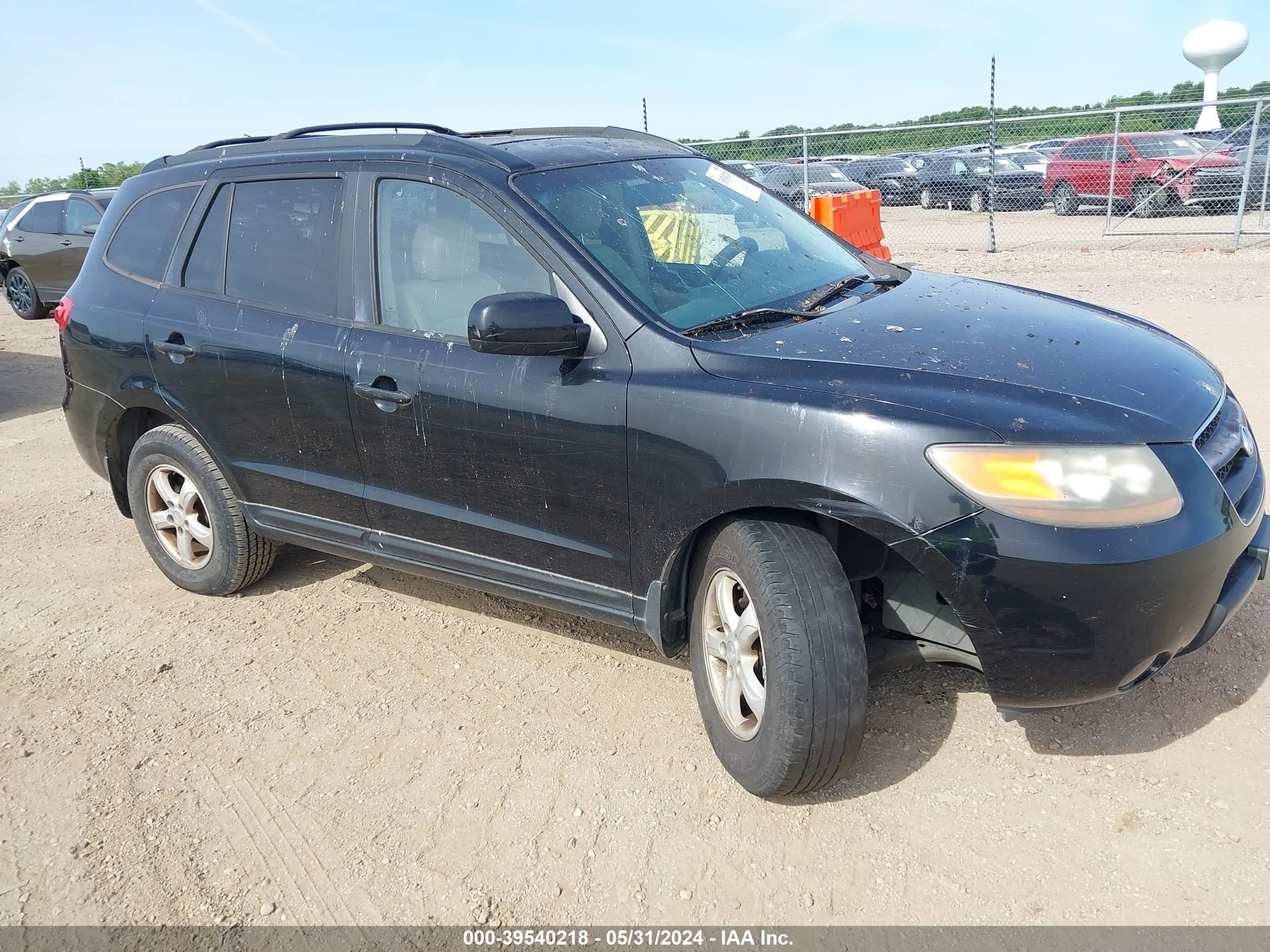 hyundai santa fe 2007 km8sg13d37u142124