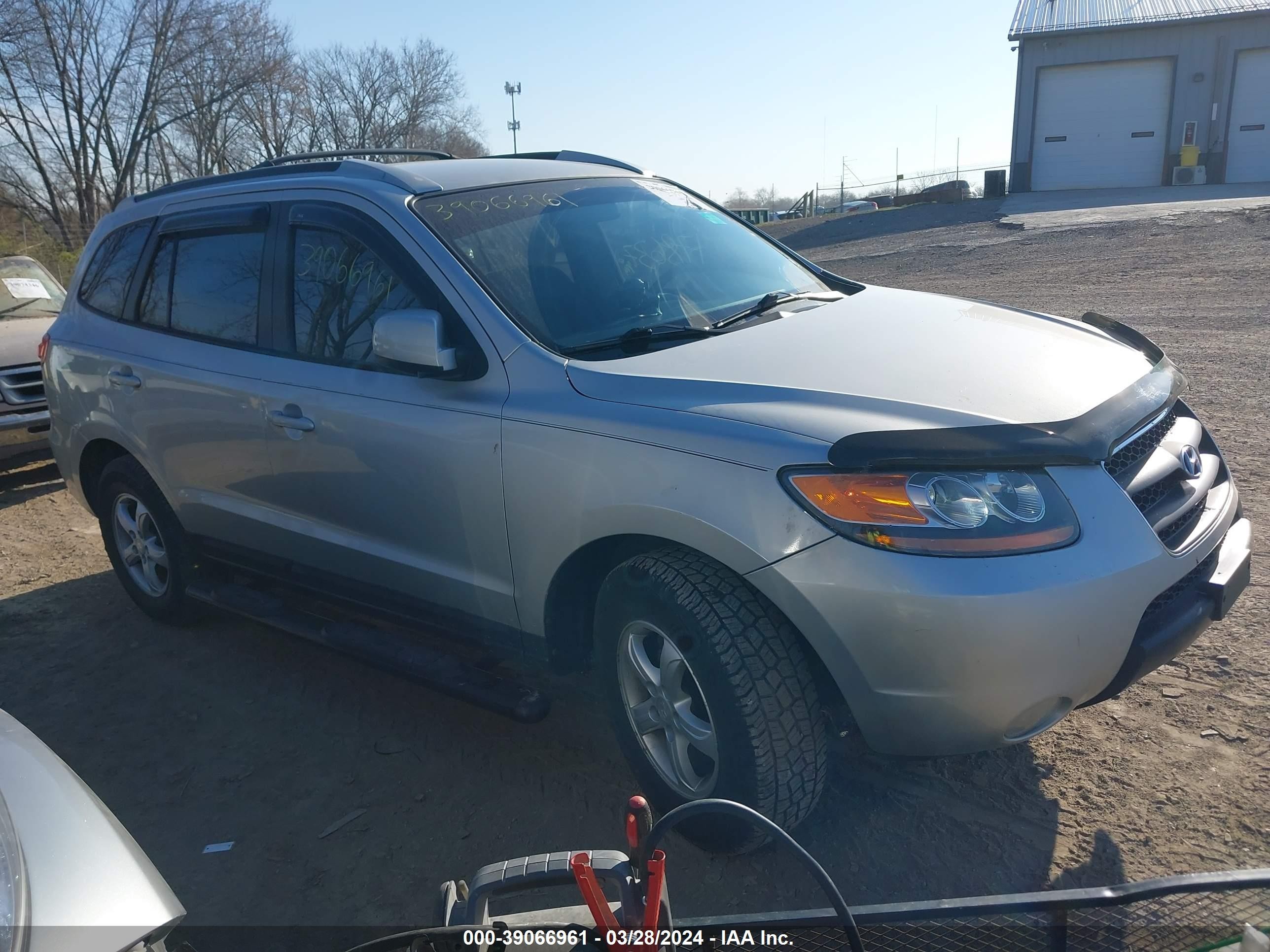 hyundai santa fe 2007 km8sg13d67u134700