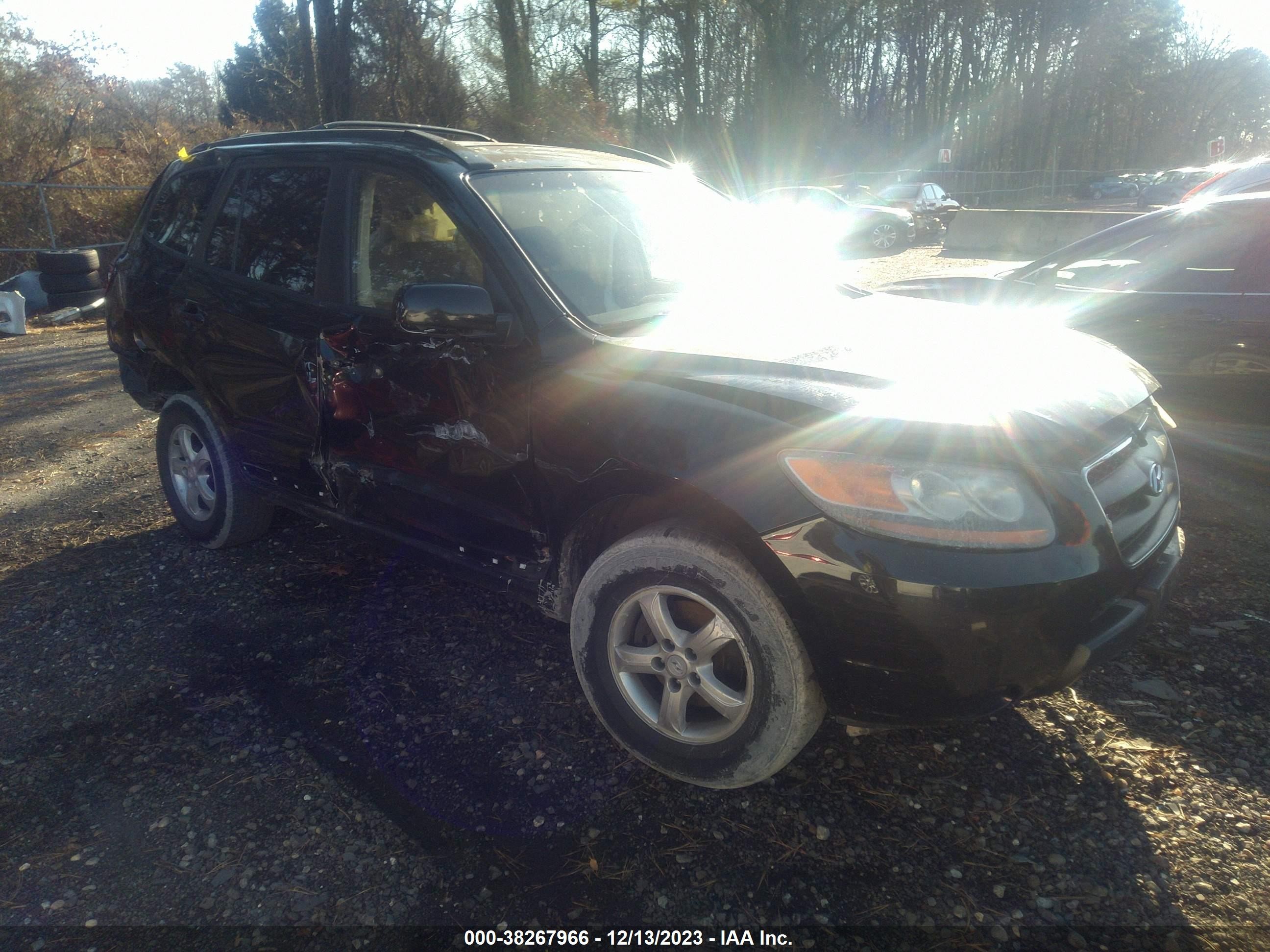 hyundai santa fe 2007 km8sg73d17u144991