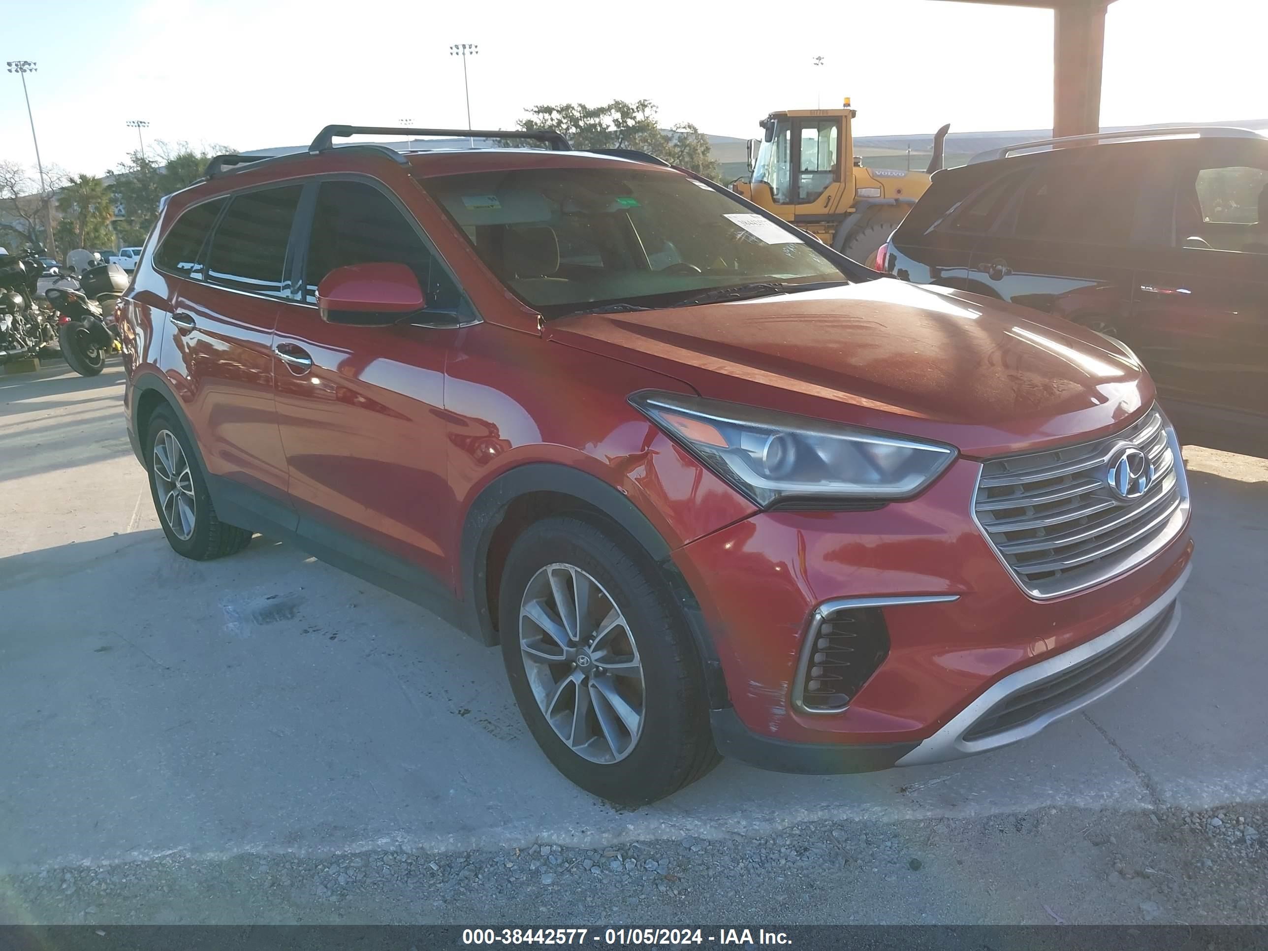 hyundai santa fe 2017 km8sm4hf0hu176589