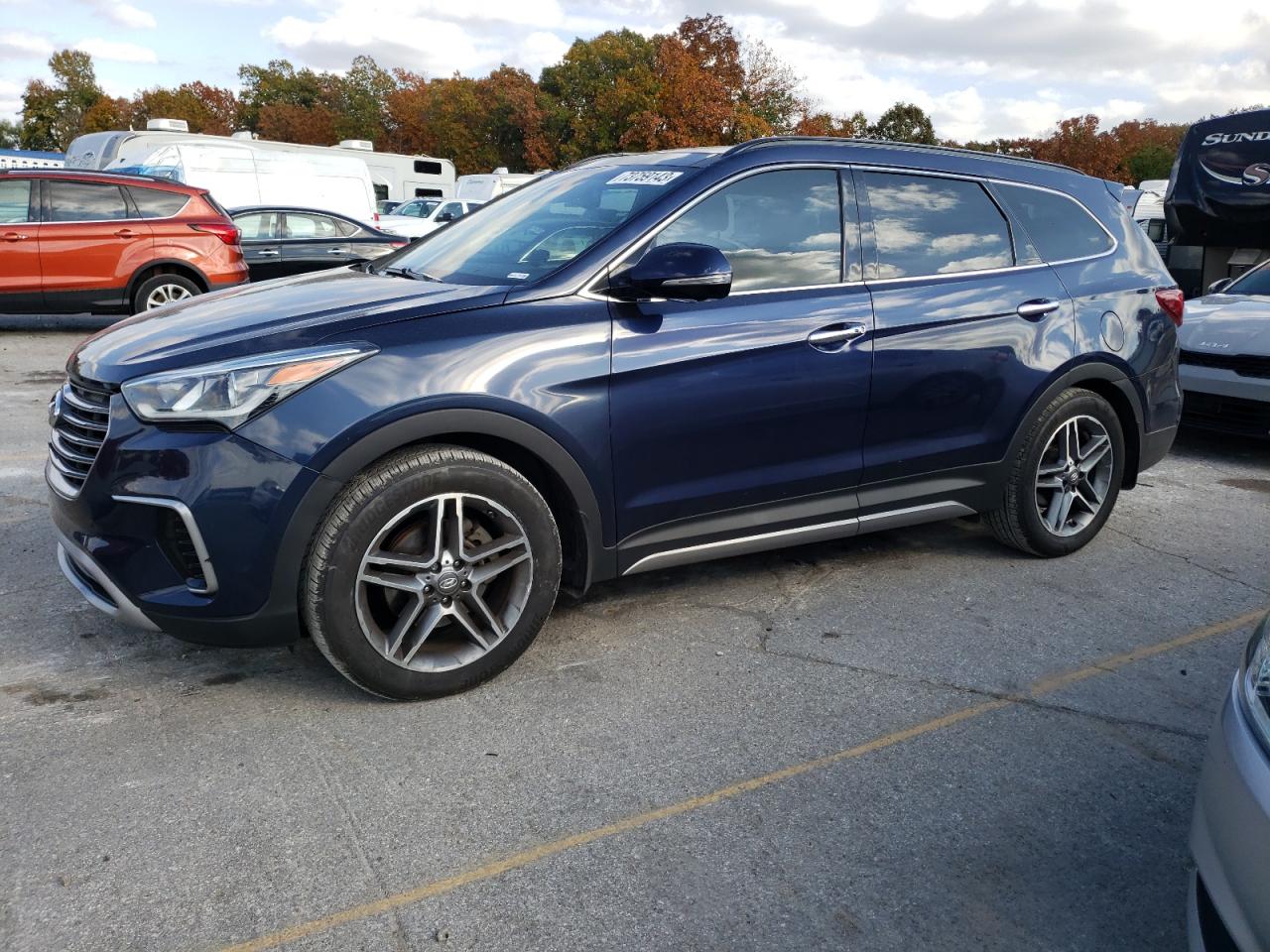 hyundai santa fe 2017 km8sr4hf1hu204305