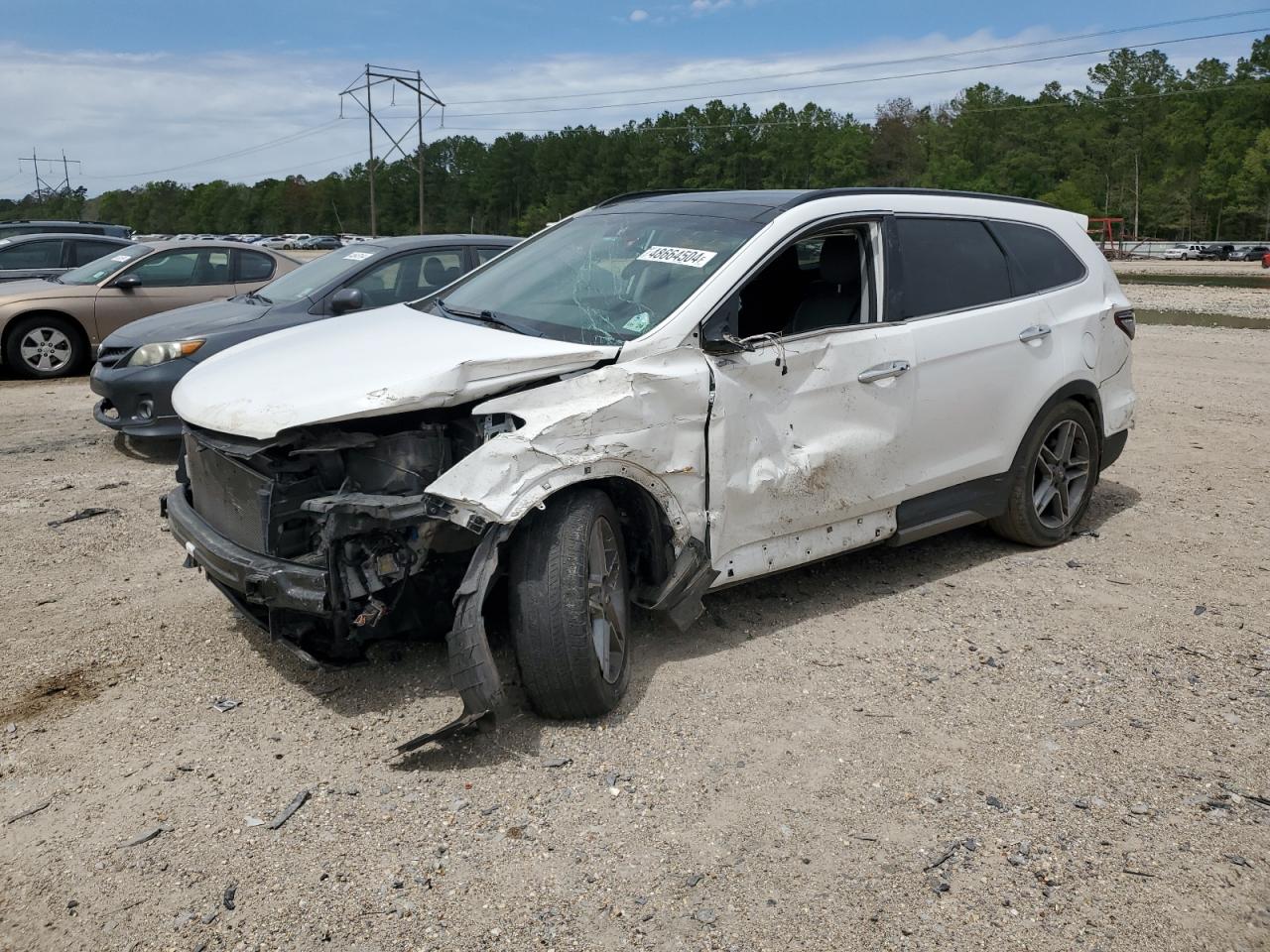 hyundai santa fe 2017 km8sr4hf6hu224310