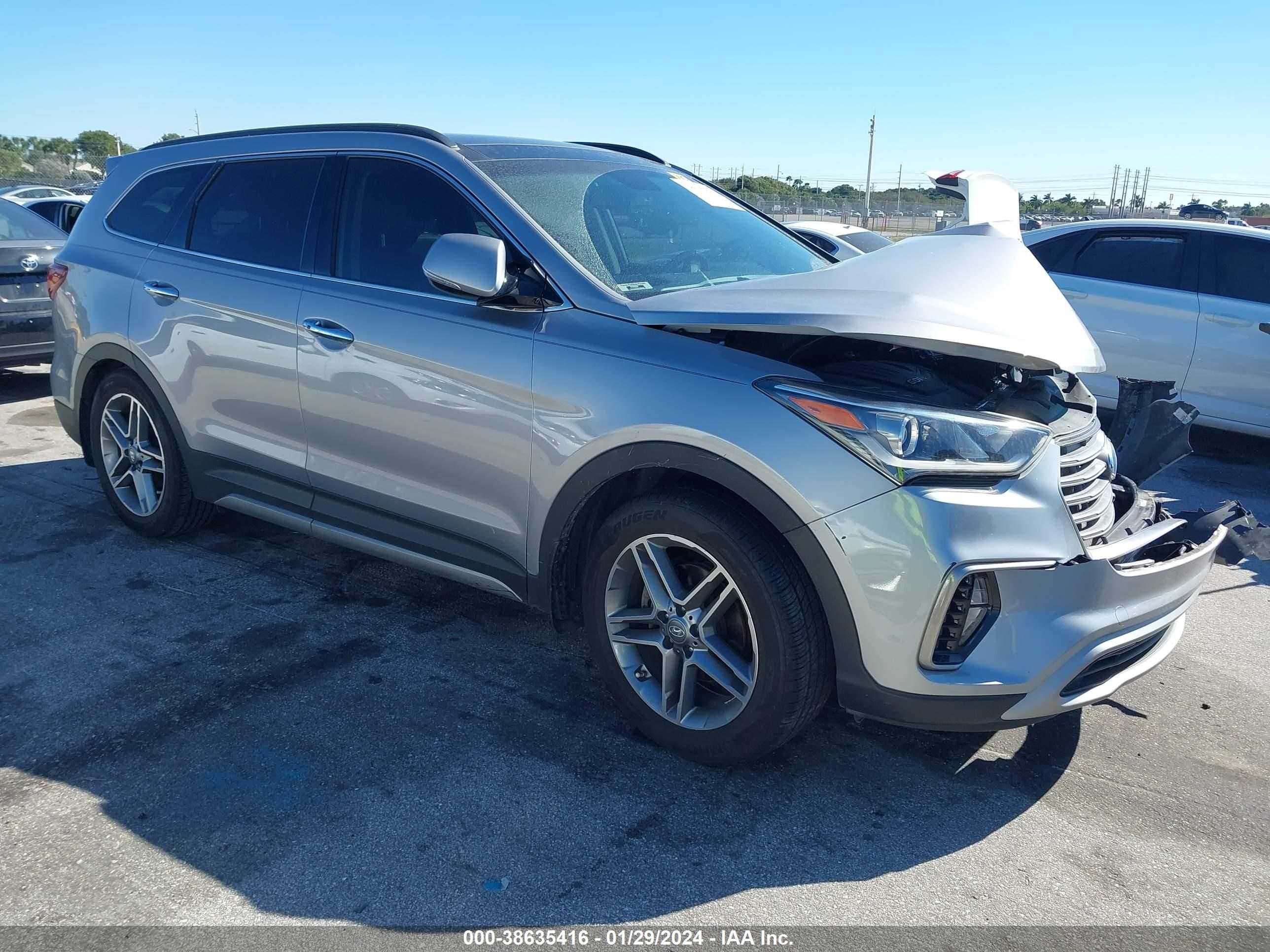 hyundai santa fe 2017 km8sr4hf6hu244816