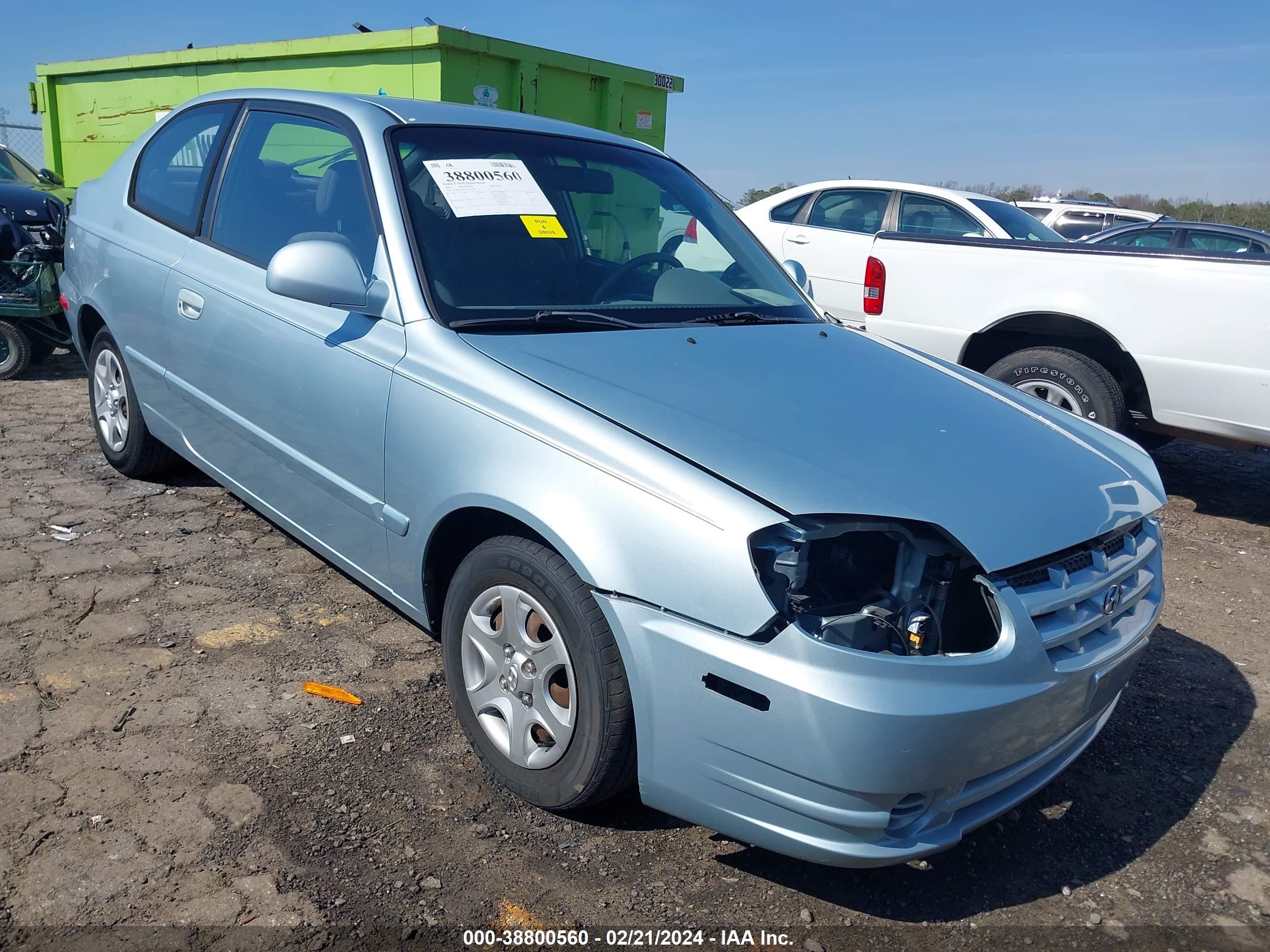 hyundai accent 2003 kmhcg35c23u272636