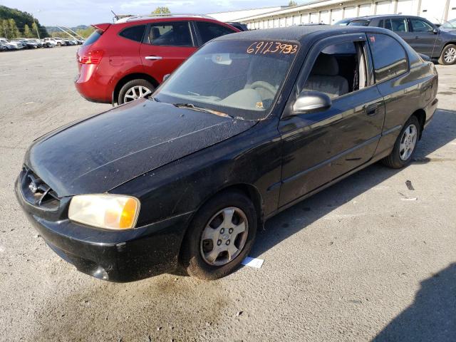 hyundai accent gs 2001 kmhcg35c91u078523