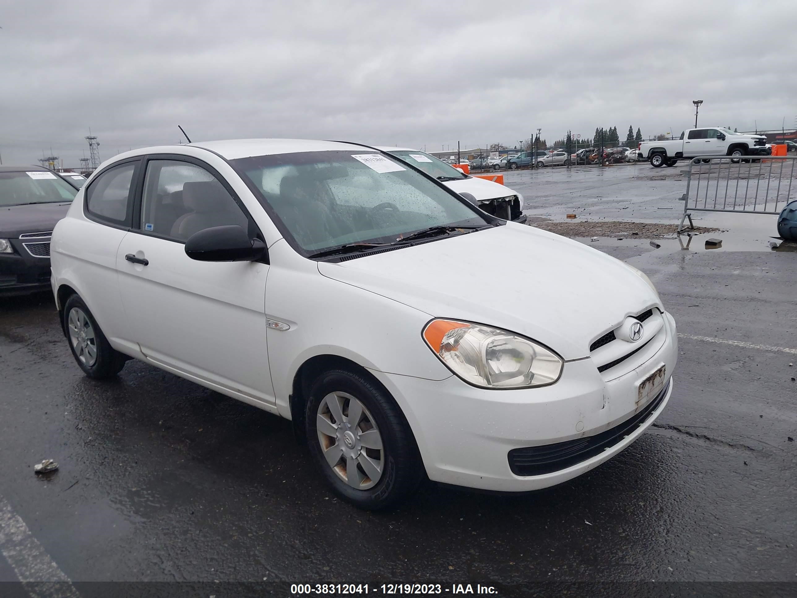 hyundai accent 2007 kmhcm36c27u050918