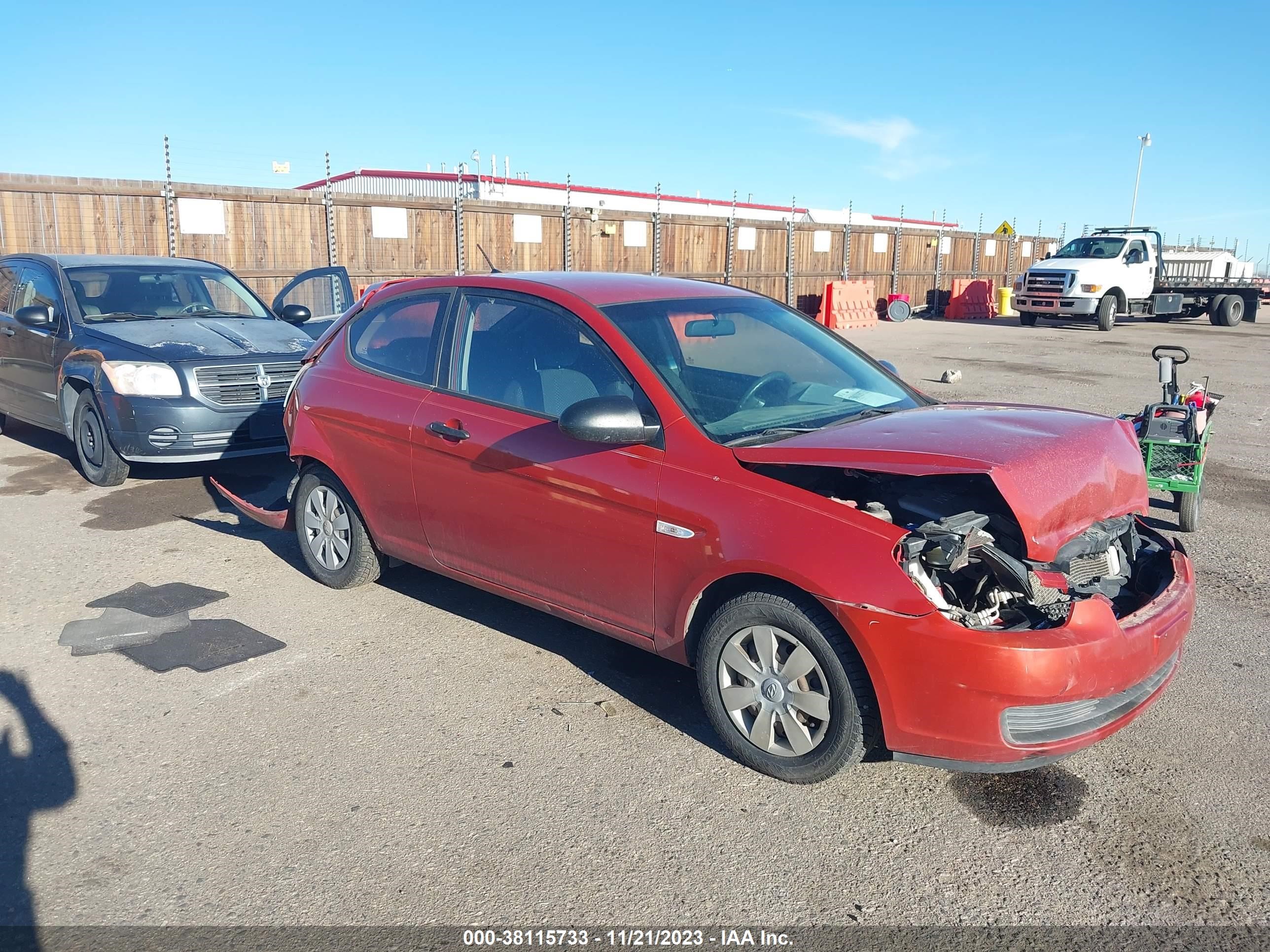 hyundai accent 2007 kmhcm36c87u018572