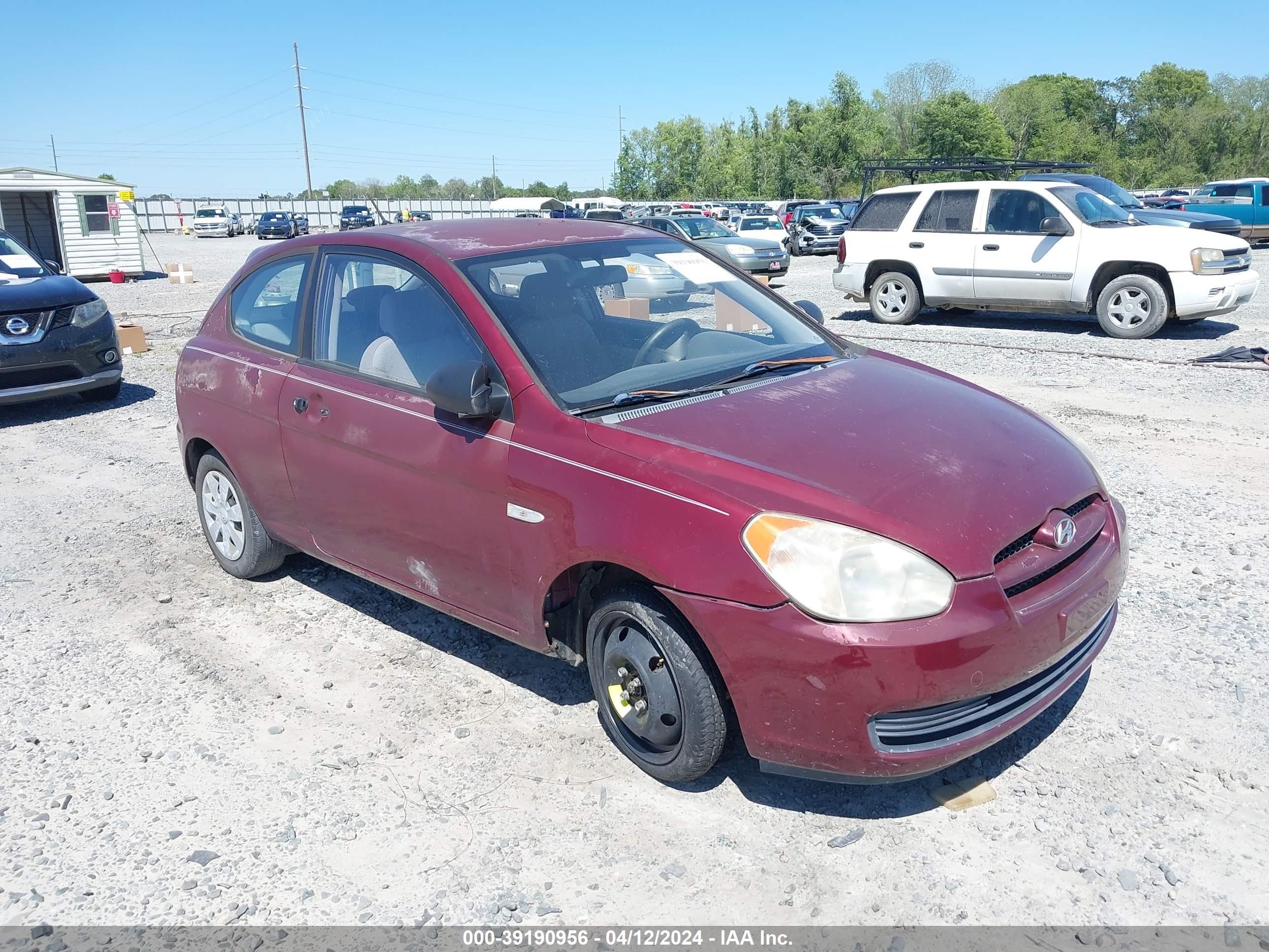 hyundai accent 2007 kmhcm36cx7u012711