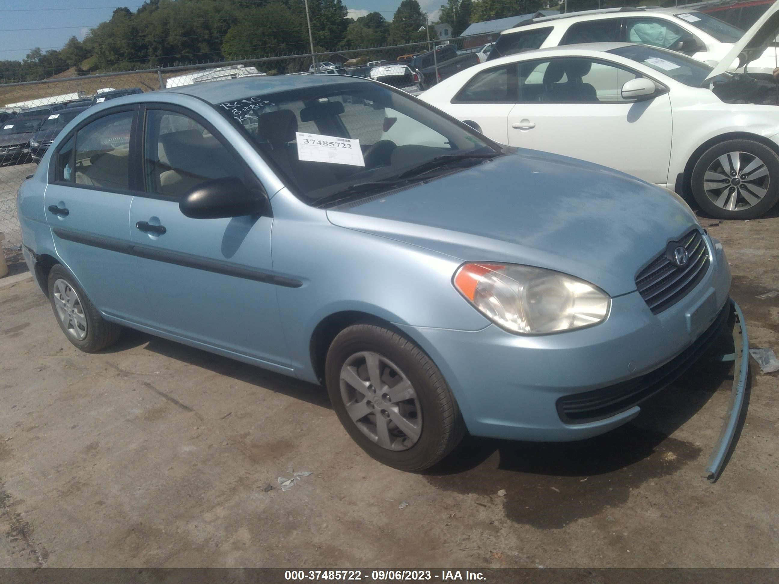 hyundai accent 2009 kmhcm46c49u294885