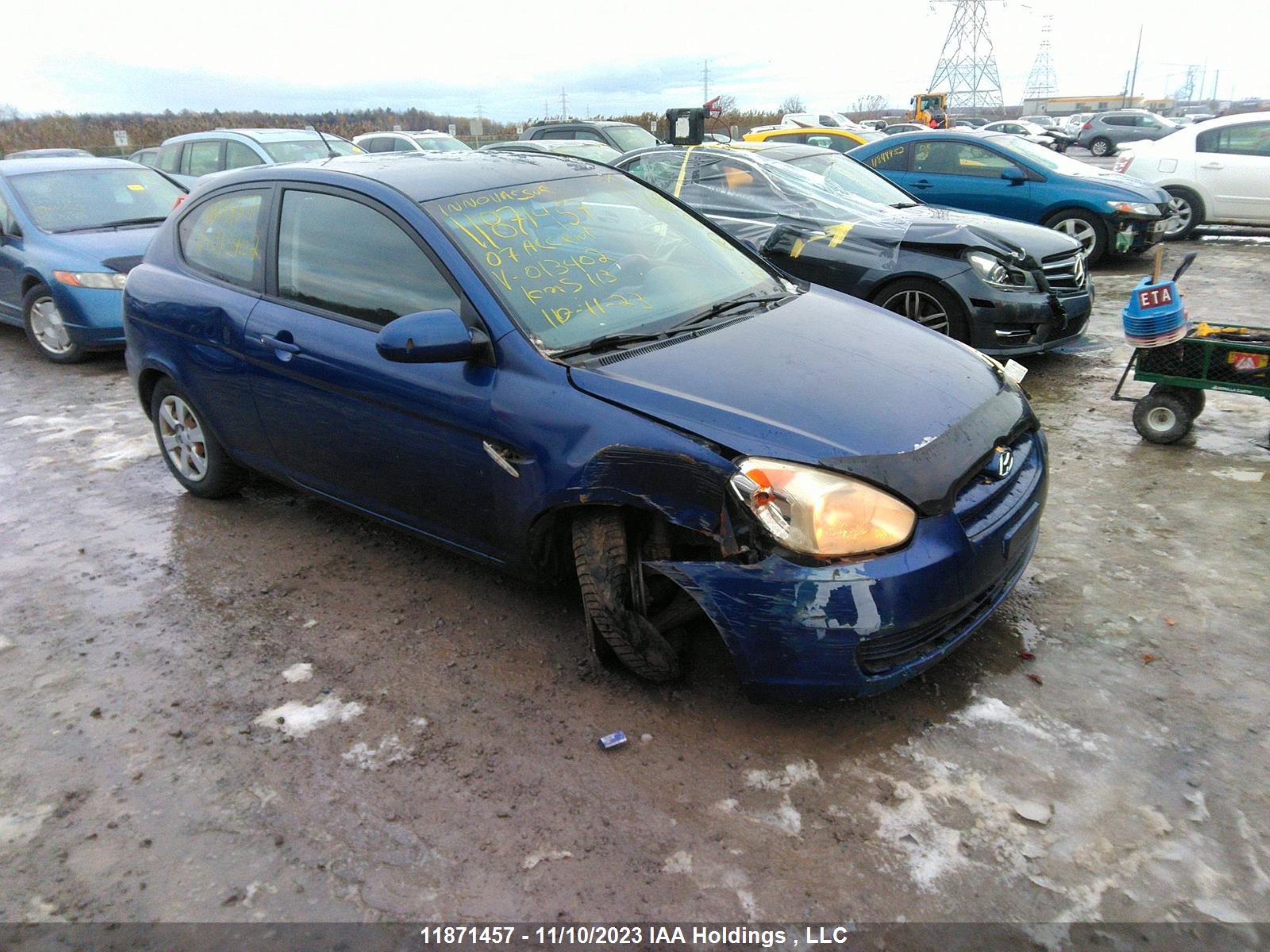 hyundai accent 2007 kmhcn35c47u013402