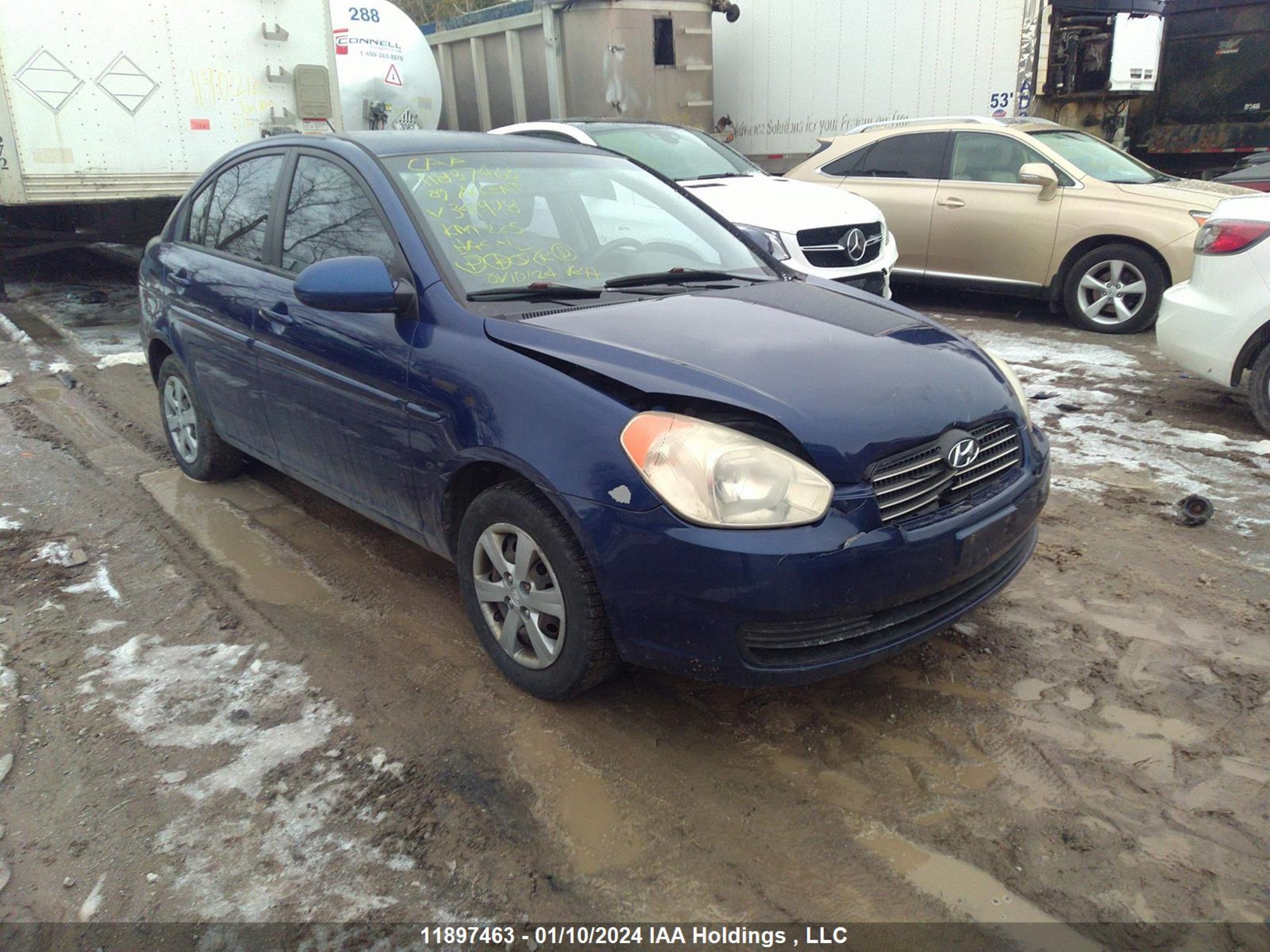 hyundai accent 2009 kmhcn45c39u341998