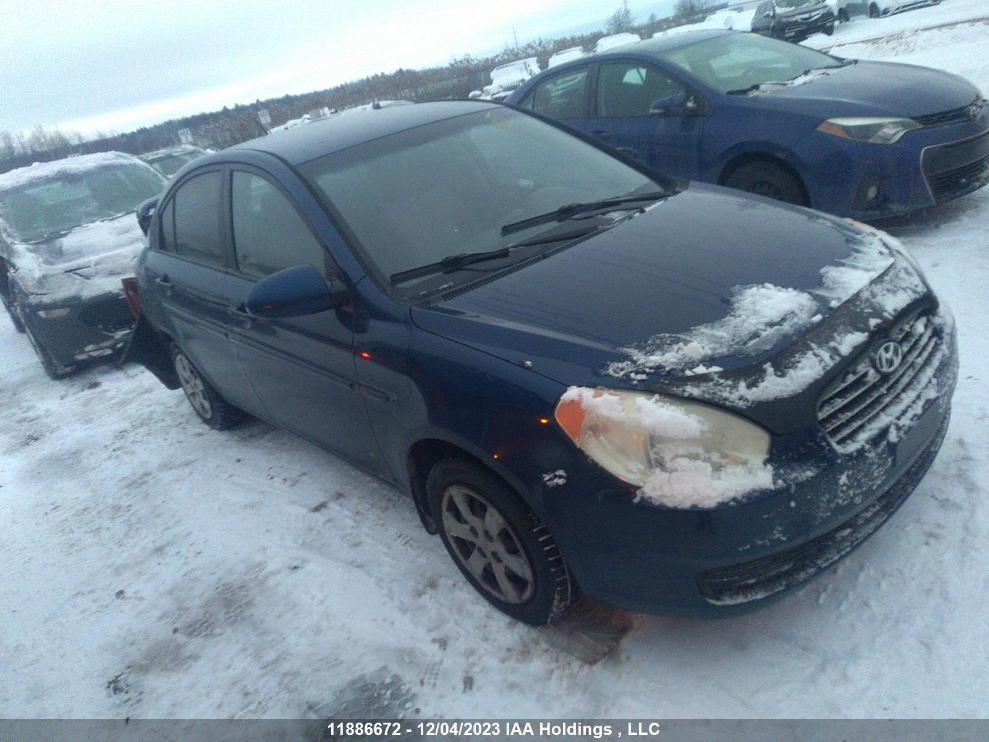 hyundai accent 2009 kmhcn45c89u344606