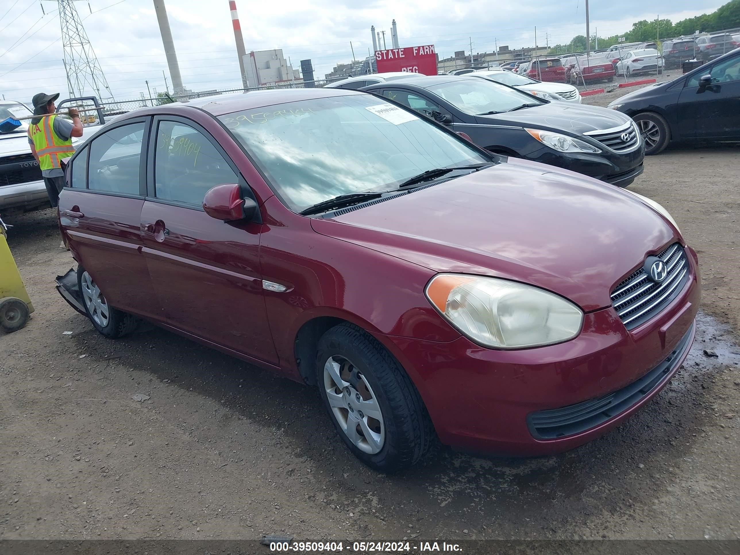 hyundai accent 2007 kmhcn46cx7u086696