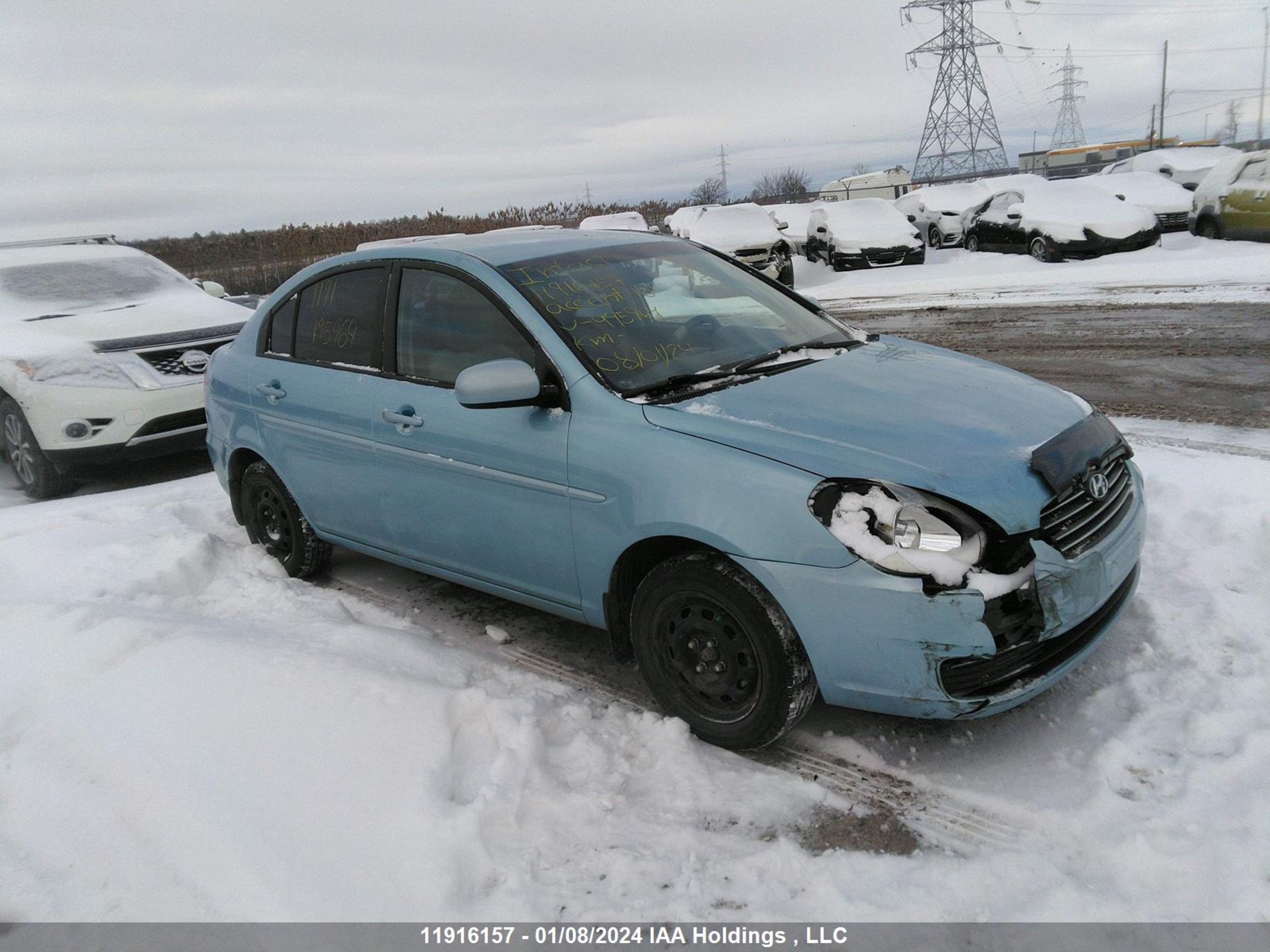 hyundai accent 2010 kmhcn4bc9au495964