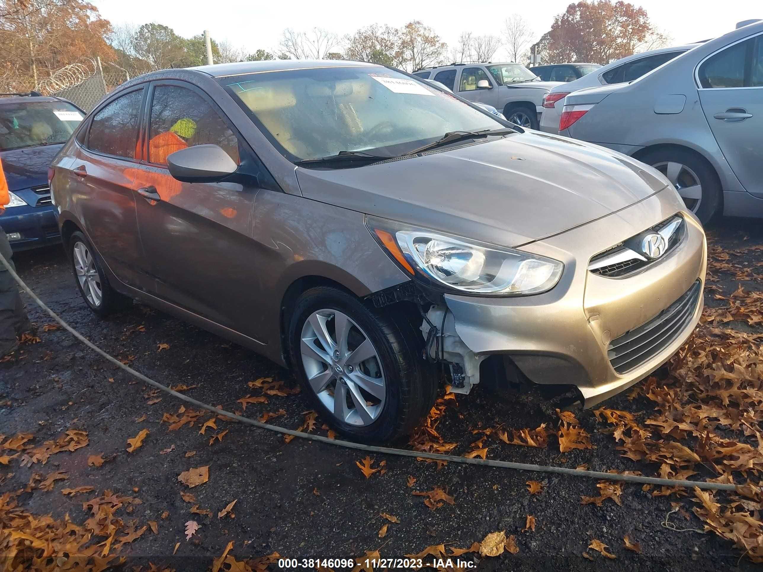 hyundai accent 2013 kmhcu4ae1du570571