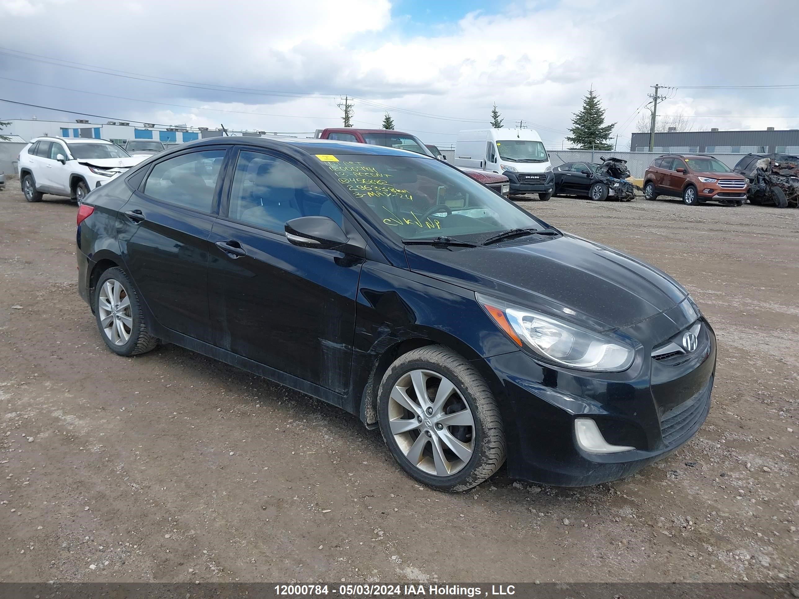 hyundai accent 2013 kmhcu4ae7du456882