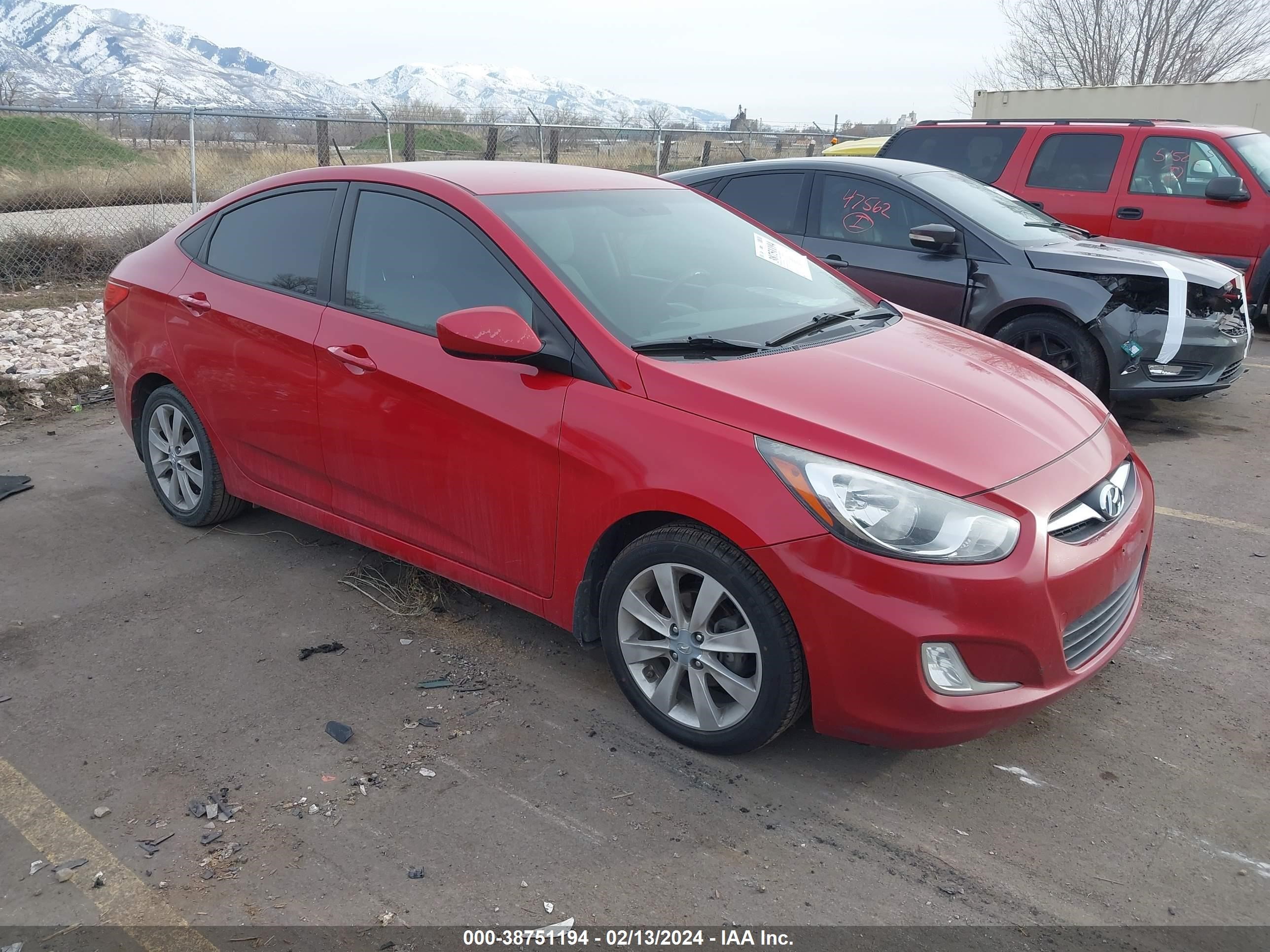 hyundai accent 2013 kmhcu4aexdu315644