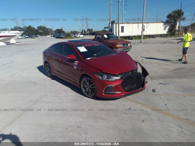 hyundai elantra 2018 kmhd04lb0ju648885