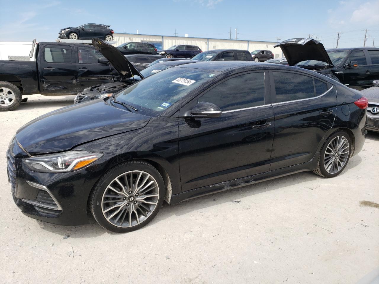 hyundai elantra 2018 kmhd04lbxju453327