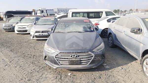 hyundai elantra 2017 kmhd741f7hu235454