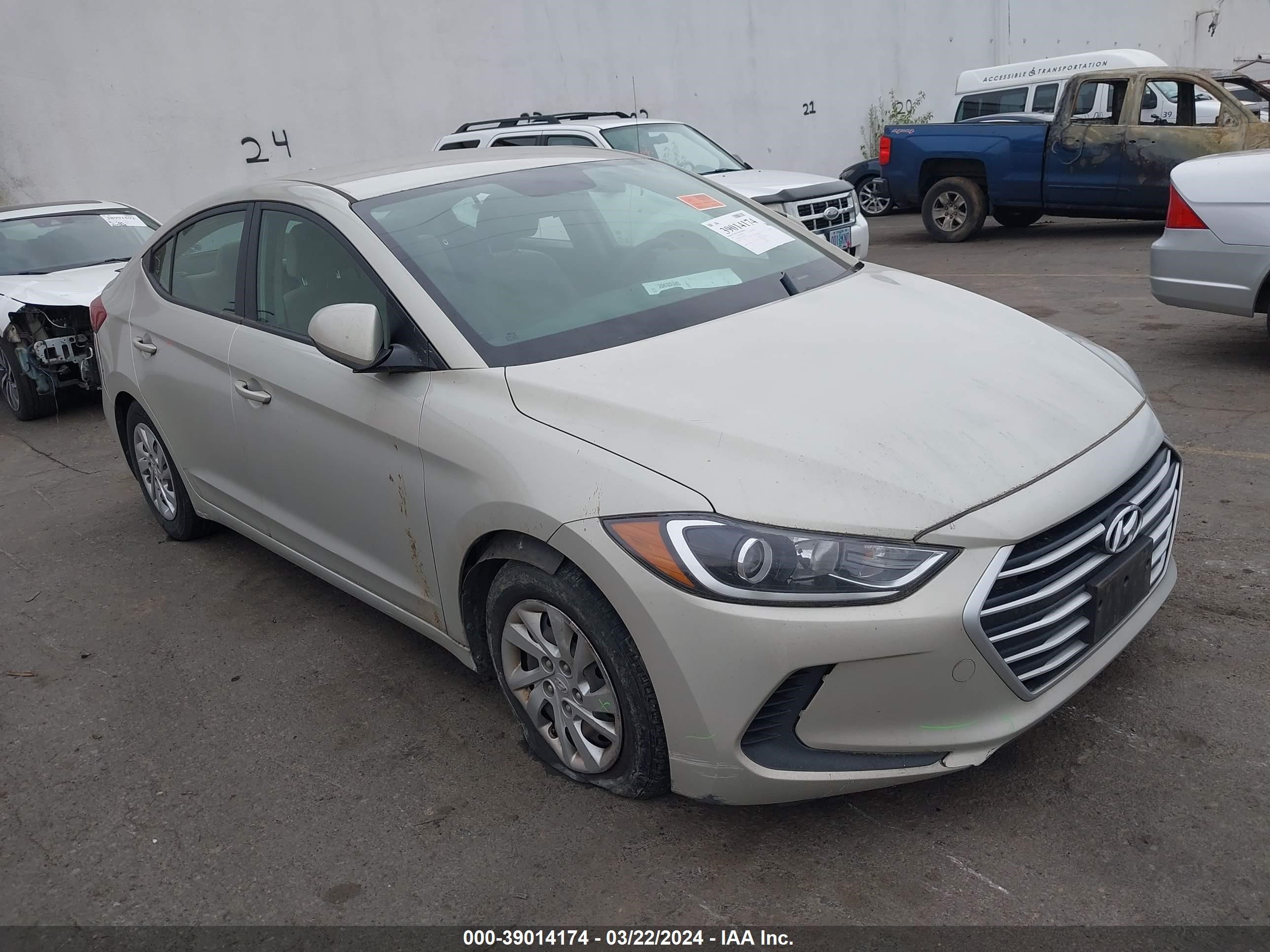 hyundai elantra 2017 kmhd74lf0hu083692