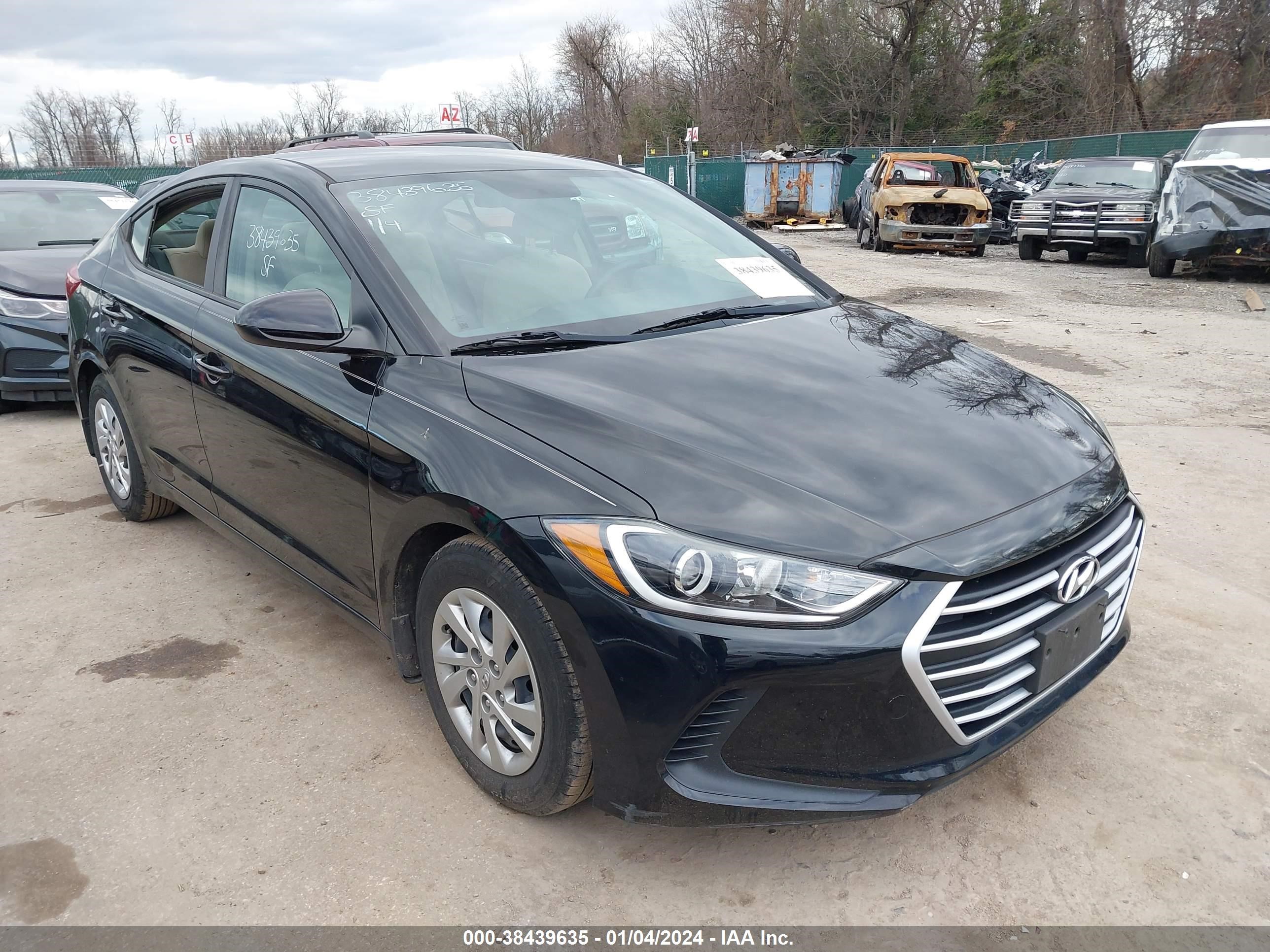 hyundai elantra 2017 kmhd74lf1hu423609