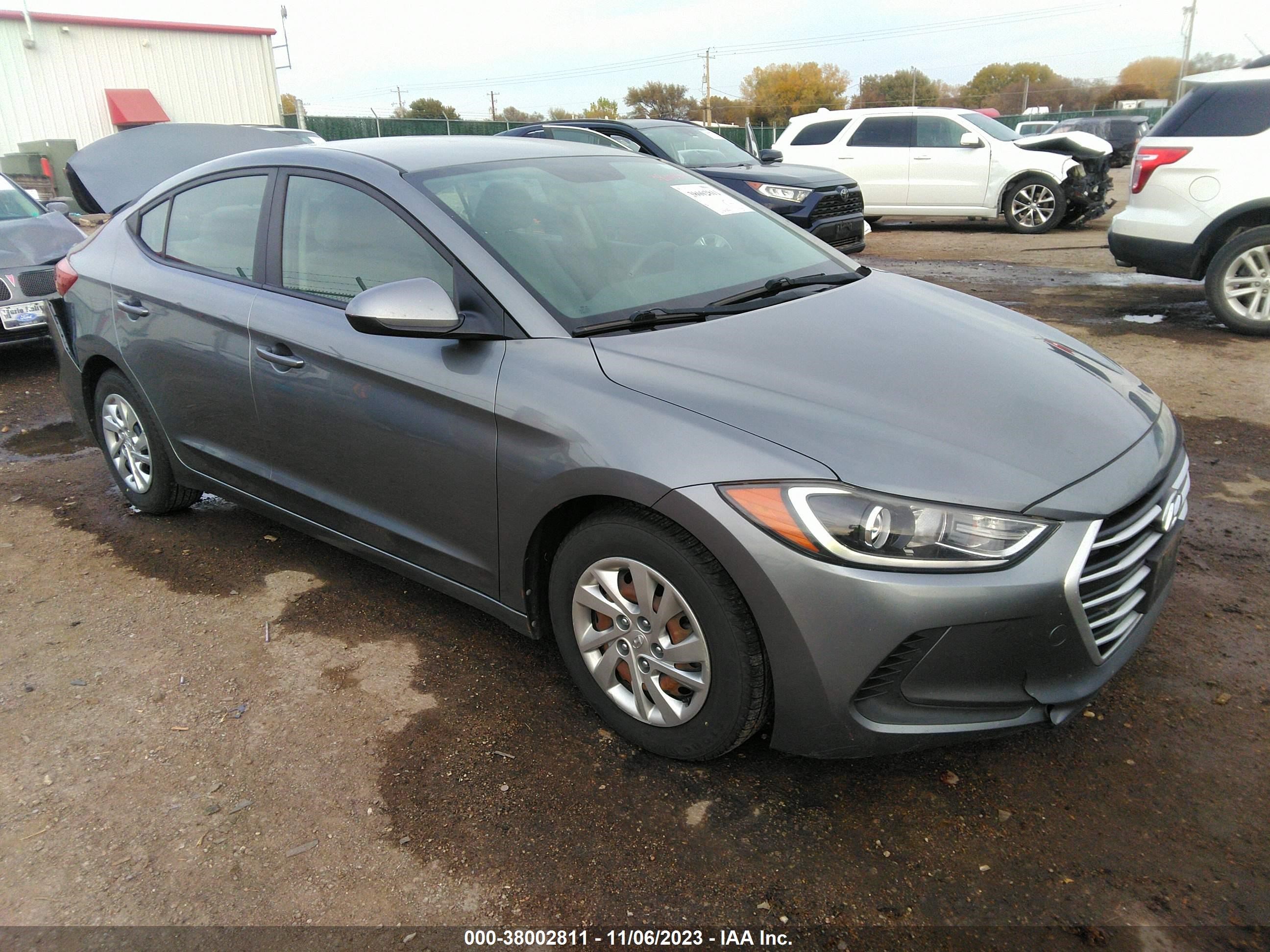 hyundai elantra 2017 kmhd74lf2hu095813