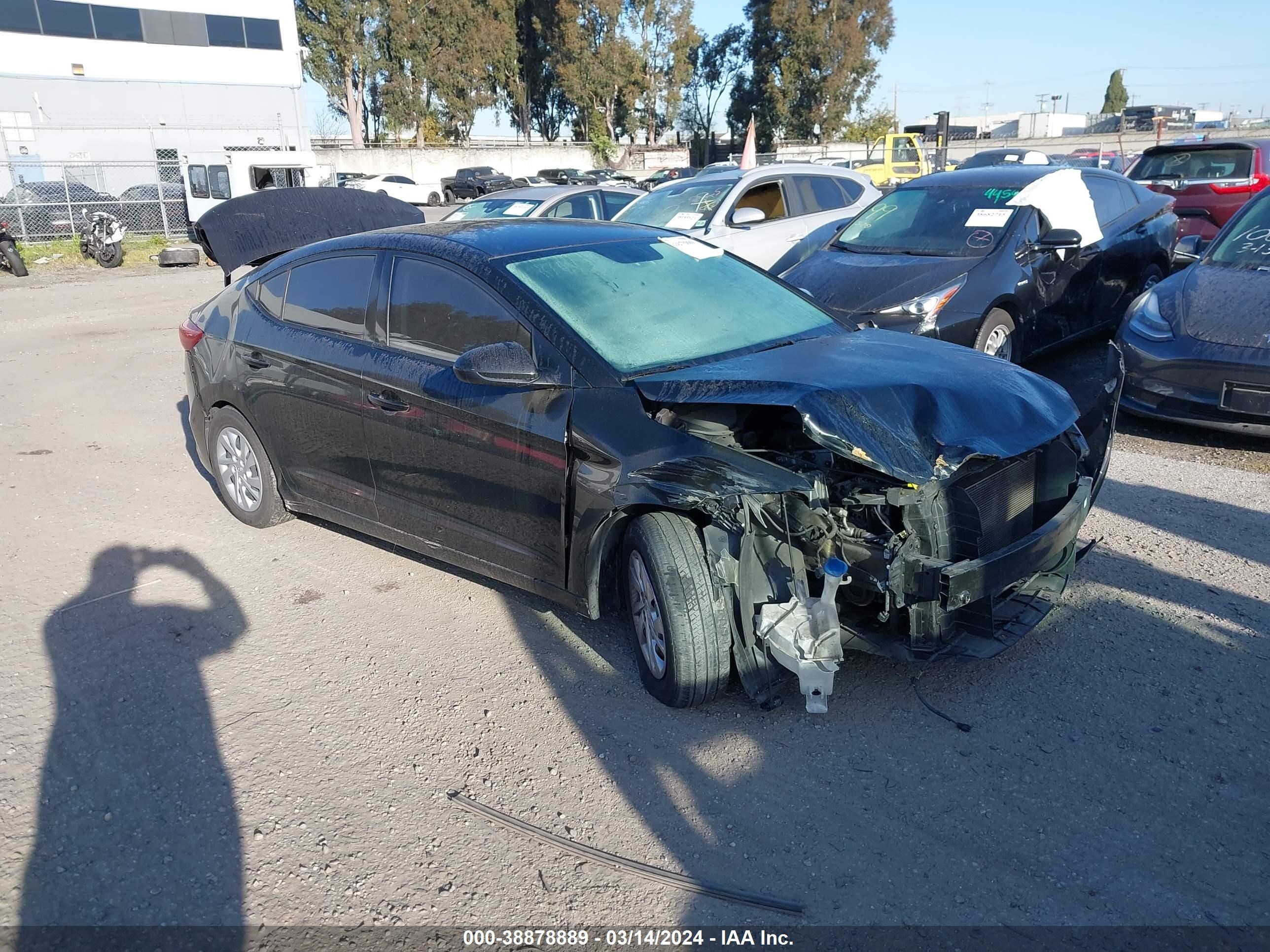 hyundai elantra 2018 kmhd74lf2ju566980