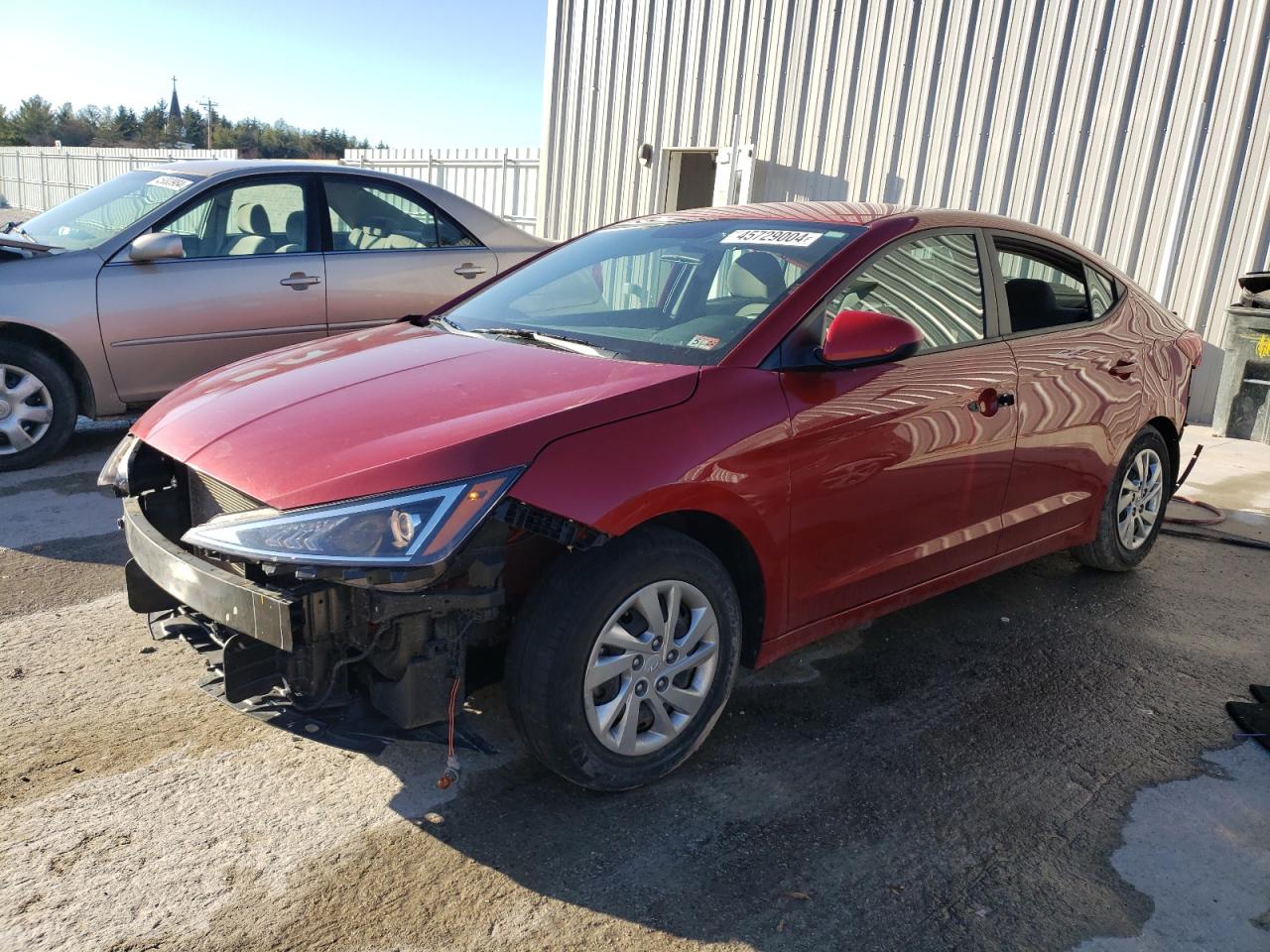 hyundai elantra 2019 kmhd74lf2ku786458