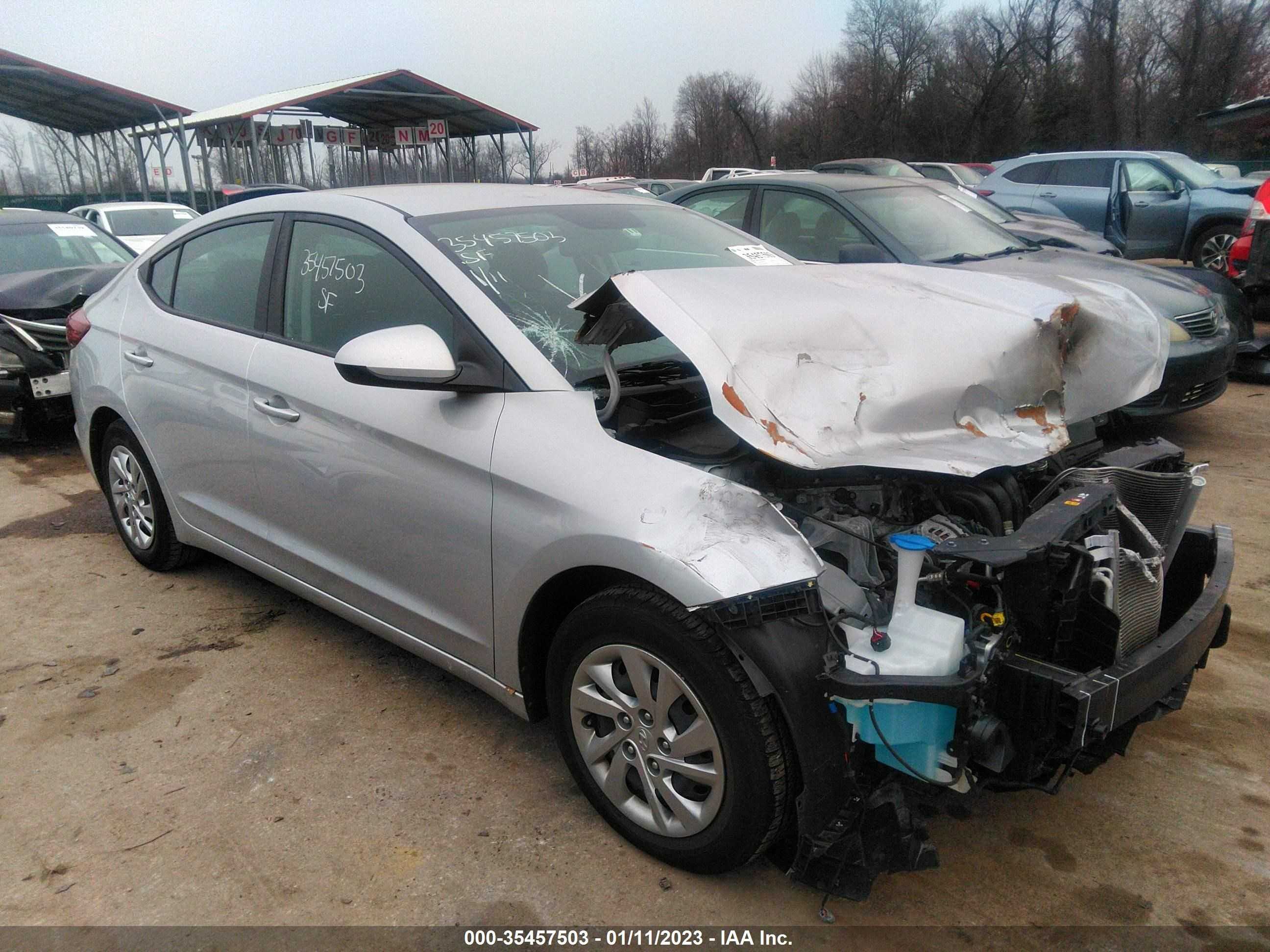 hyundai elantra 2019 kmhd74lf2ku820818