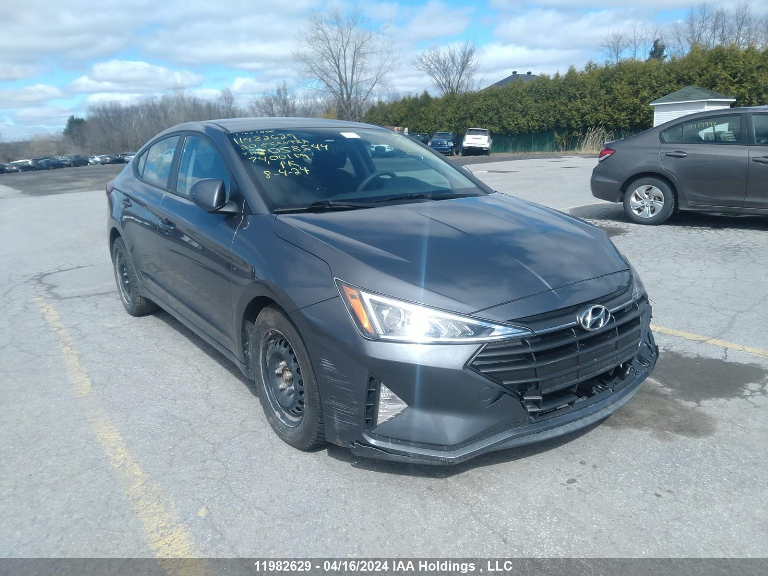 hyundai elantra 2020 kmhd74lf2lu058544