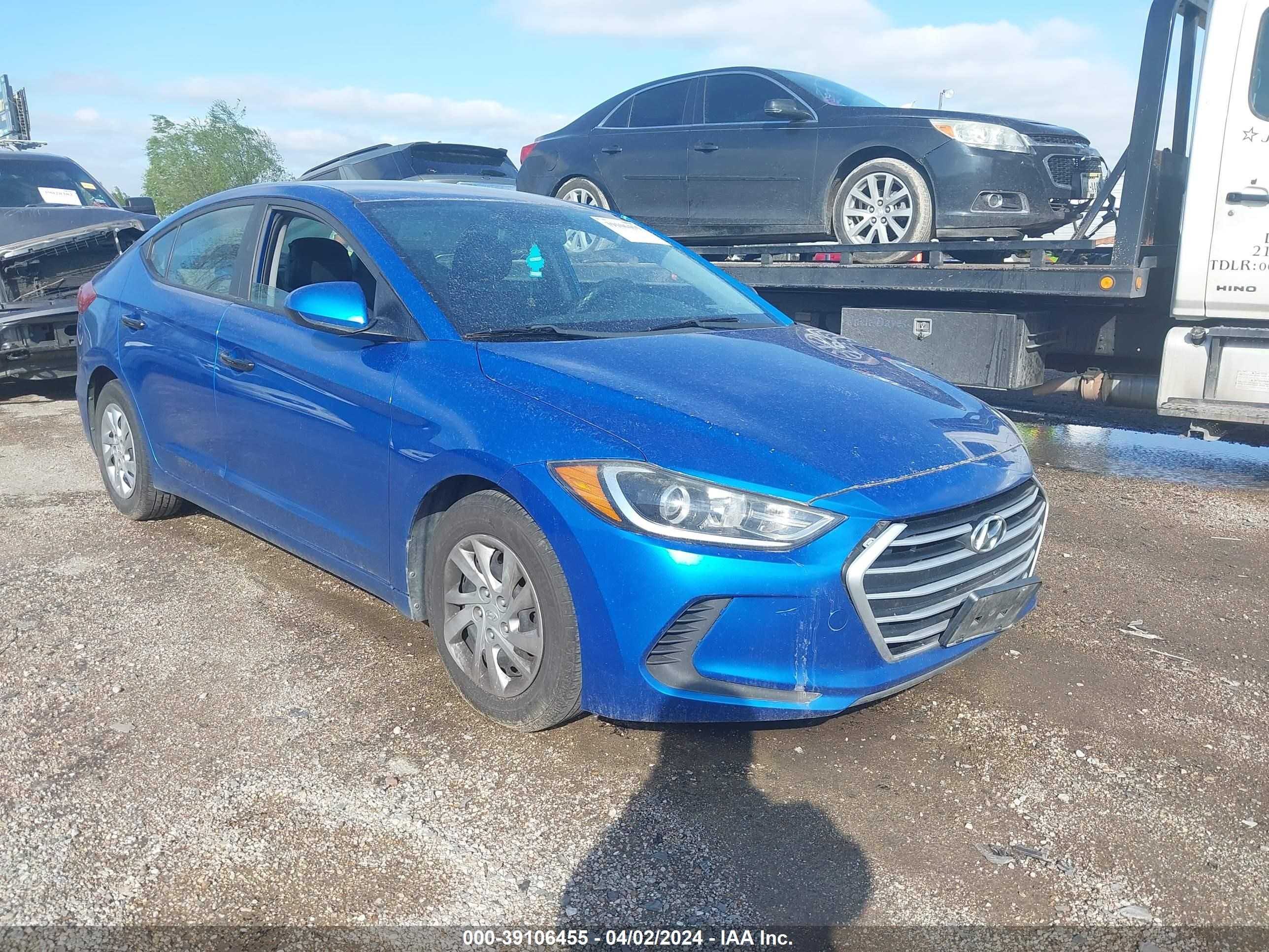 hyundai elantra 2017 kmhd74lf3hu084741