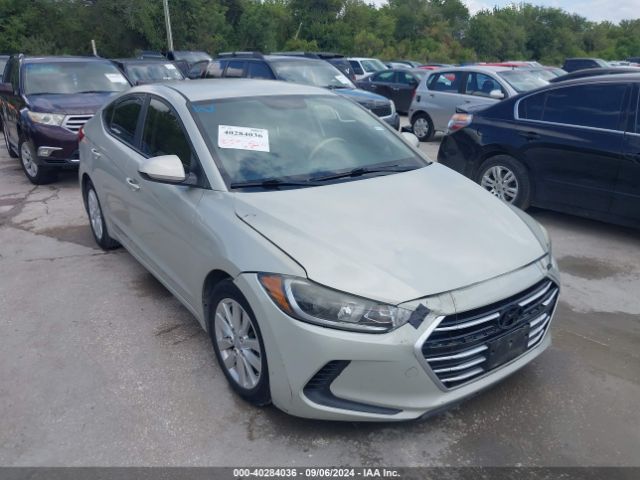 hyundai elantra 2017 kmhd74lf6hu082076