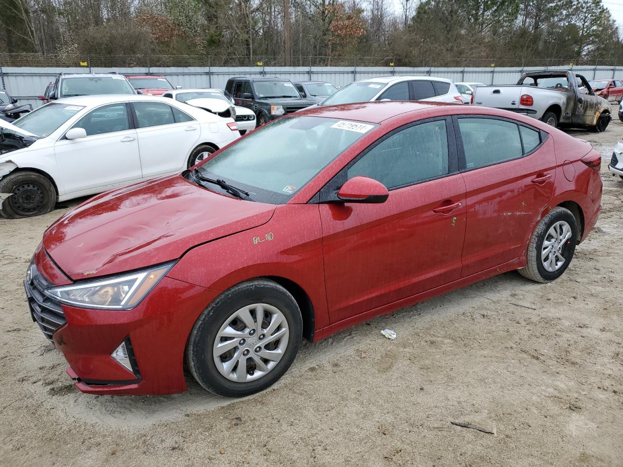 hyundai elantra 2019 kmhd74lf7ku787640