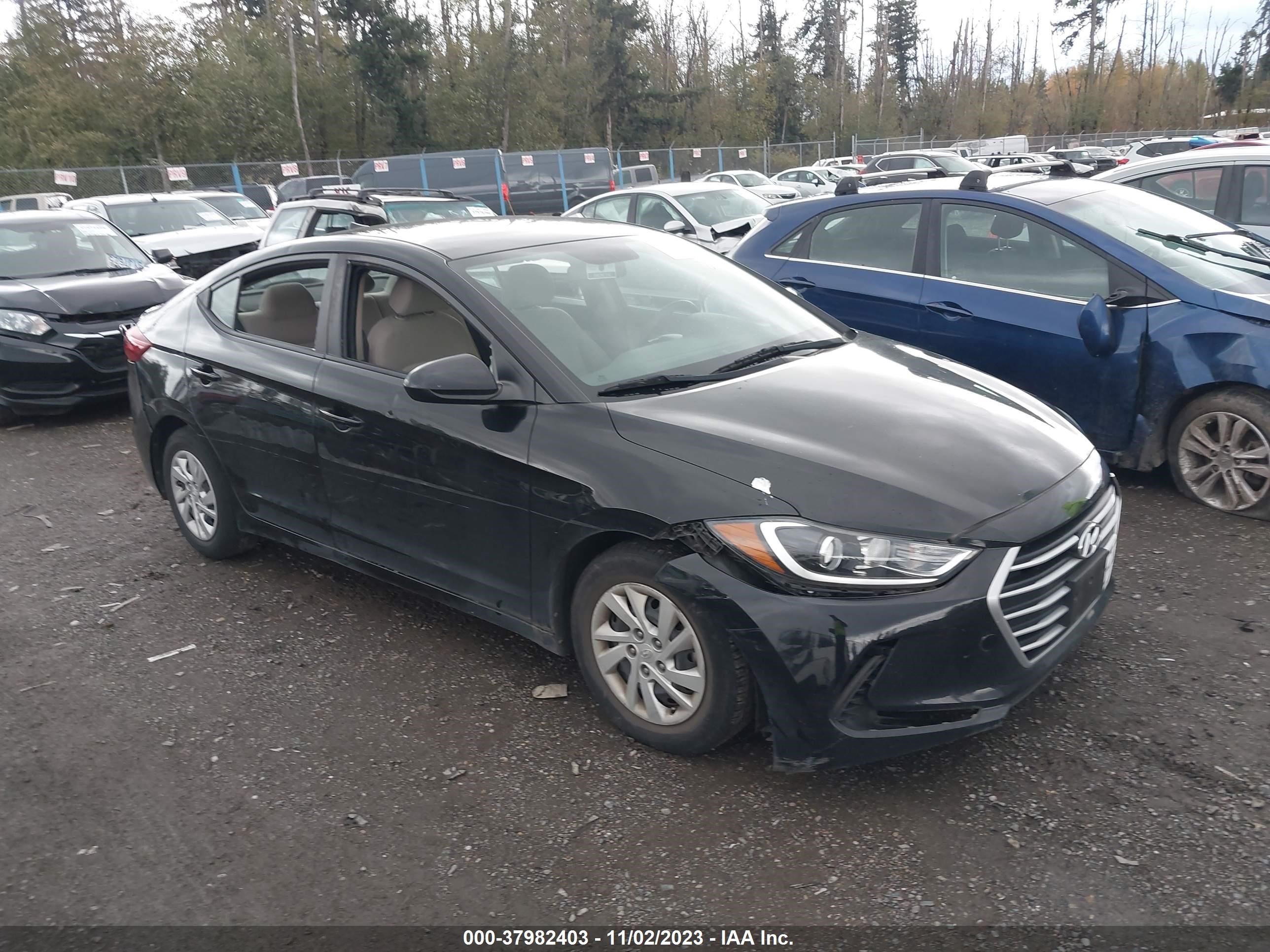 hyundai elantra 2017 kmhd74lfxhu059545