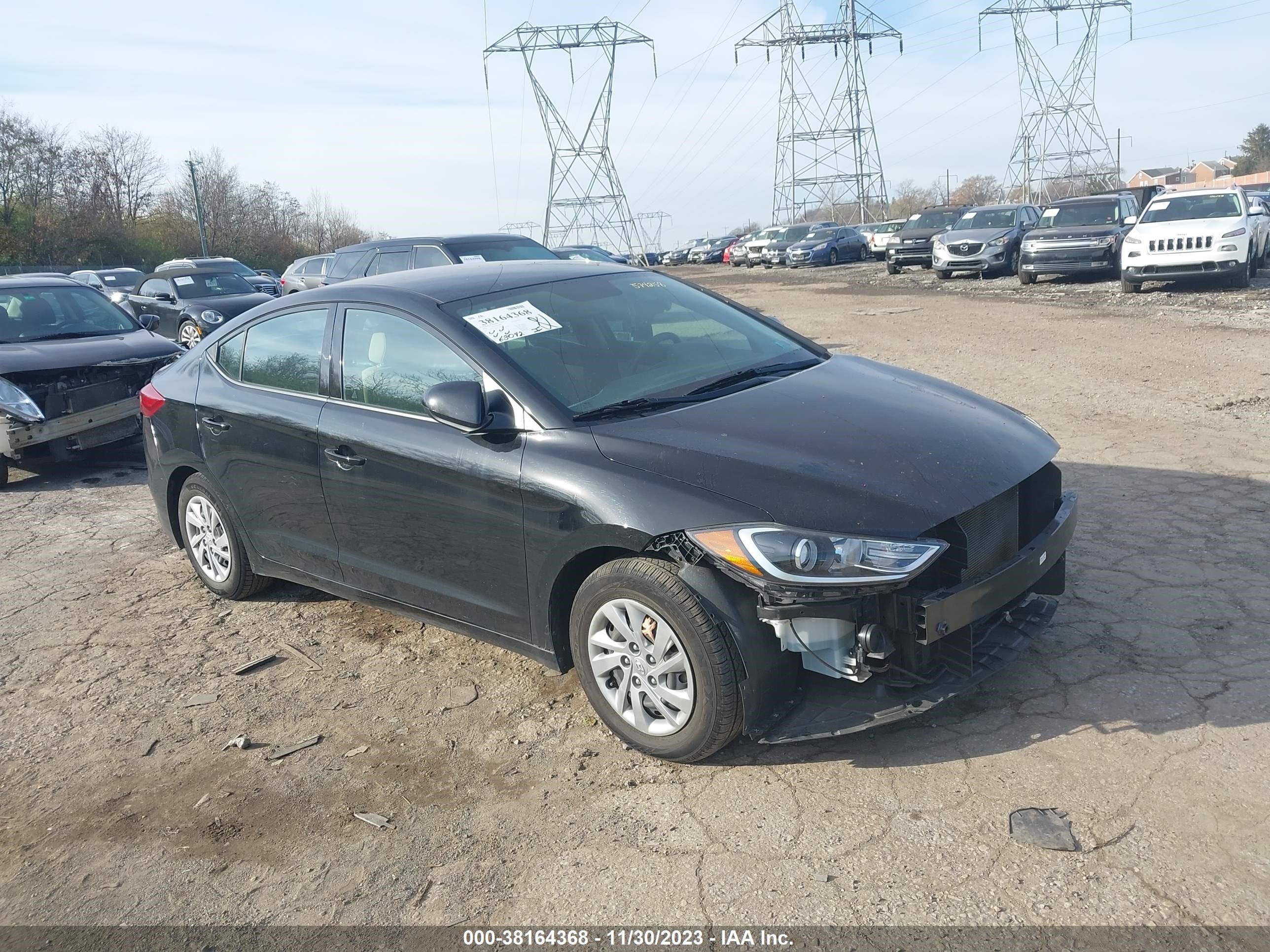 hyundai elantra 2018 kmhd74lfxju574258