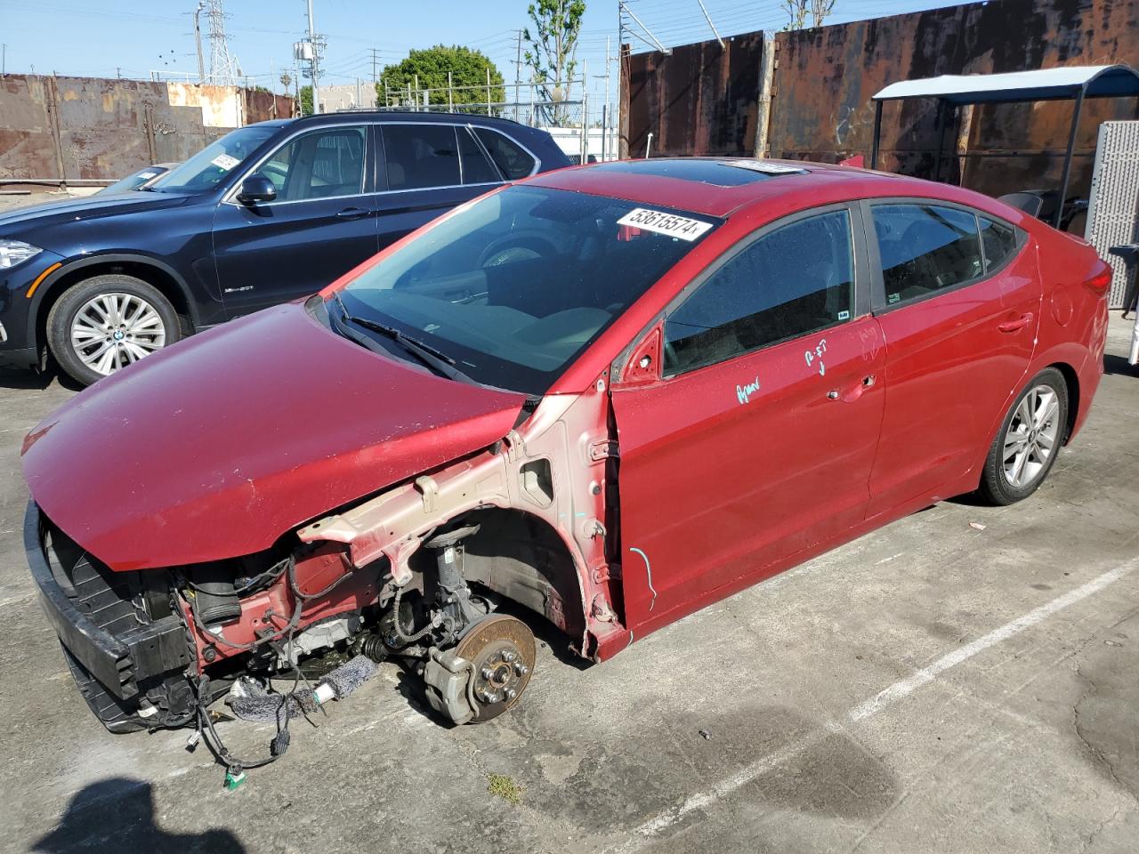 hyundai elantra 2017 kmhd84lf0hu275675