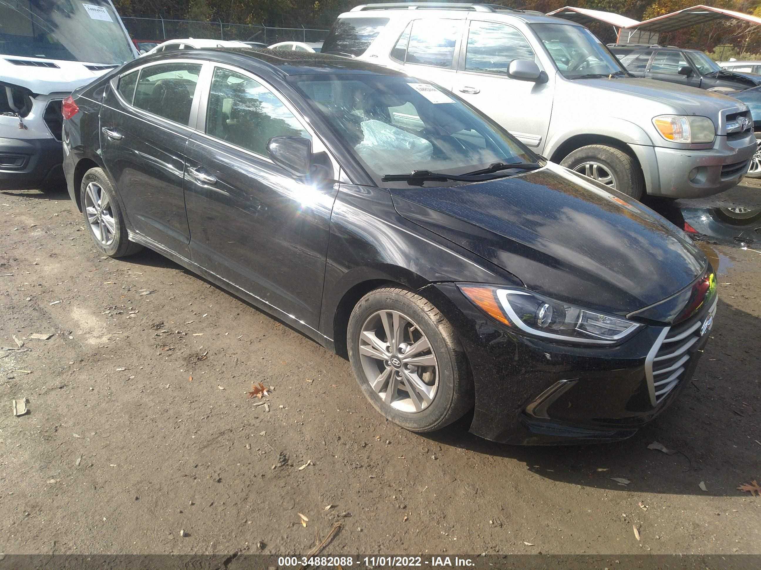 hyundai elantra 2018 kmhd84lf0ju503129