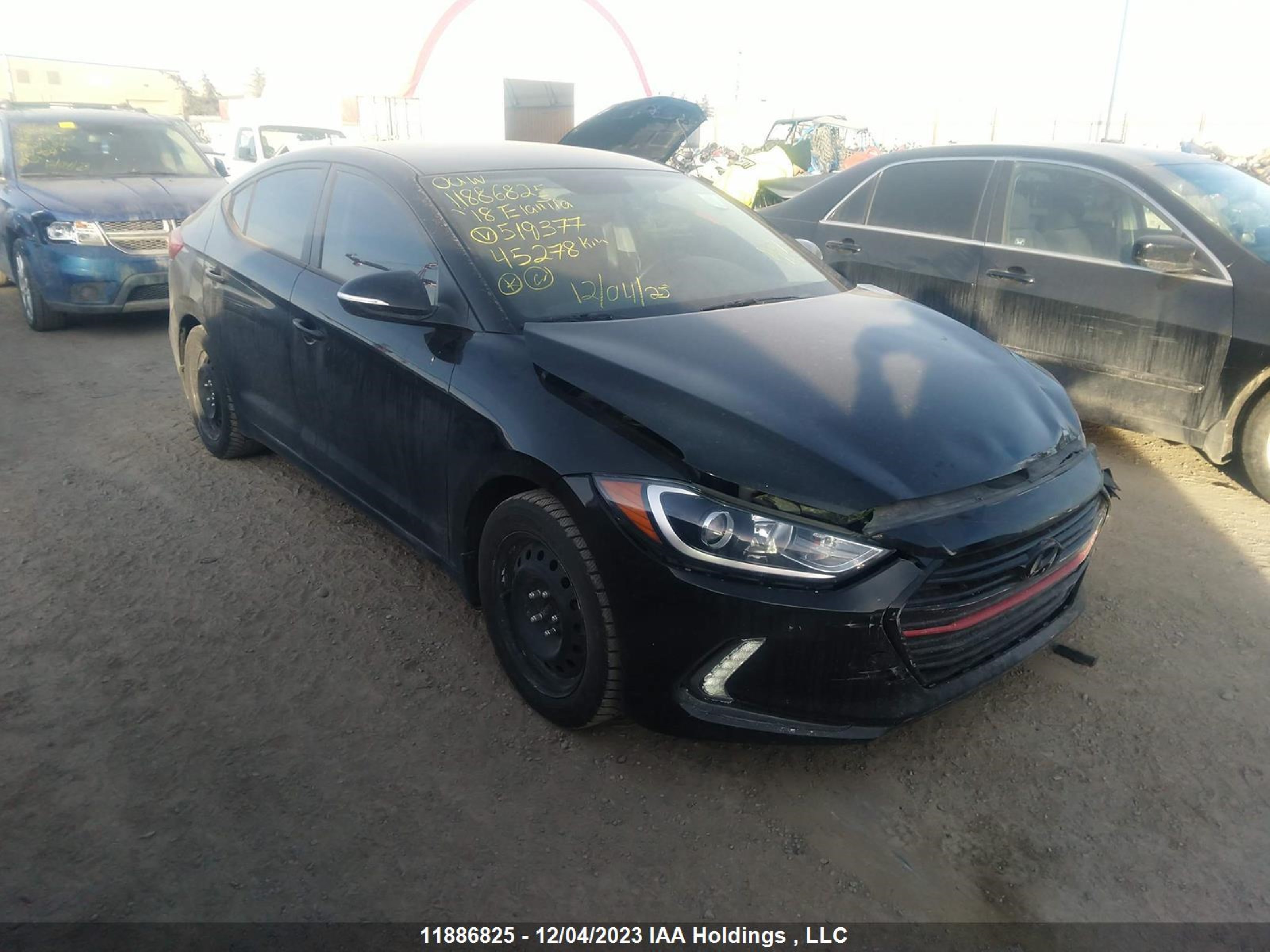 hyundai elantra 2018 kmhd84lf0ju519377