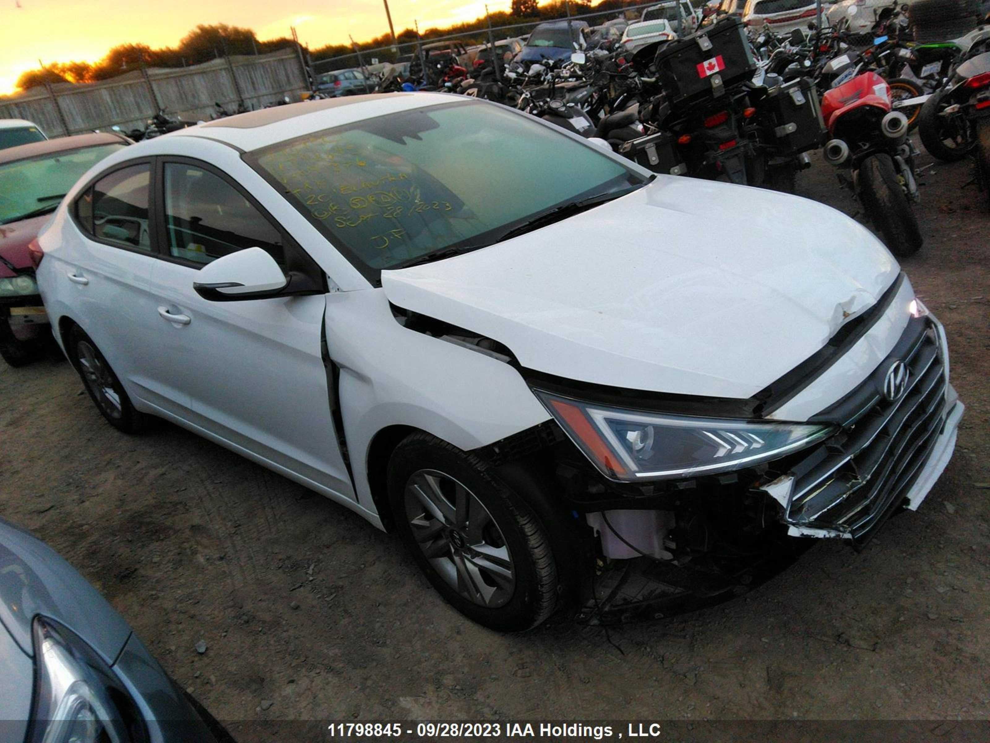 hyundai elantra 2020 kmhd84lf0lu091376