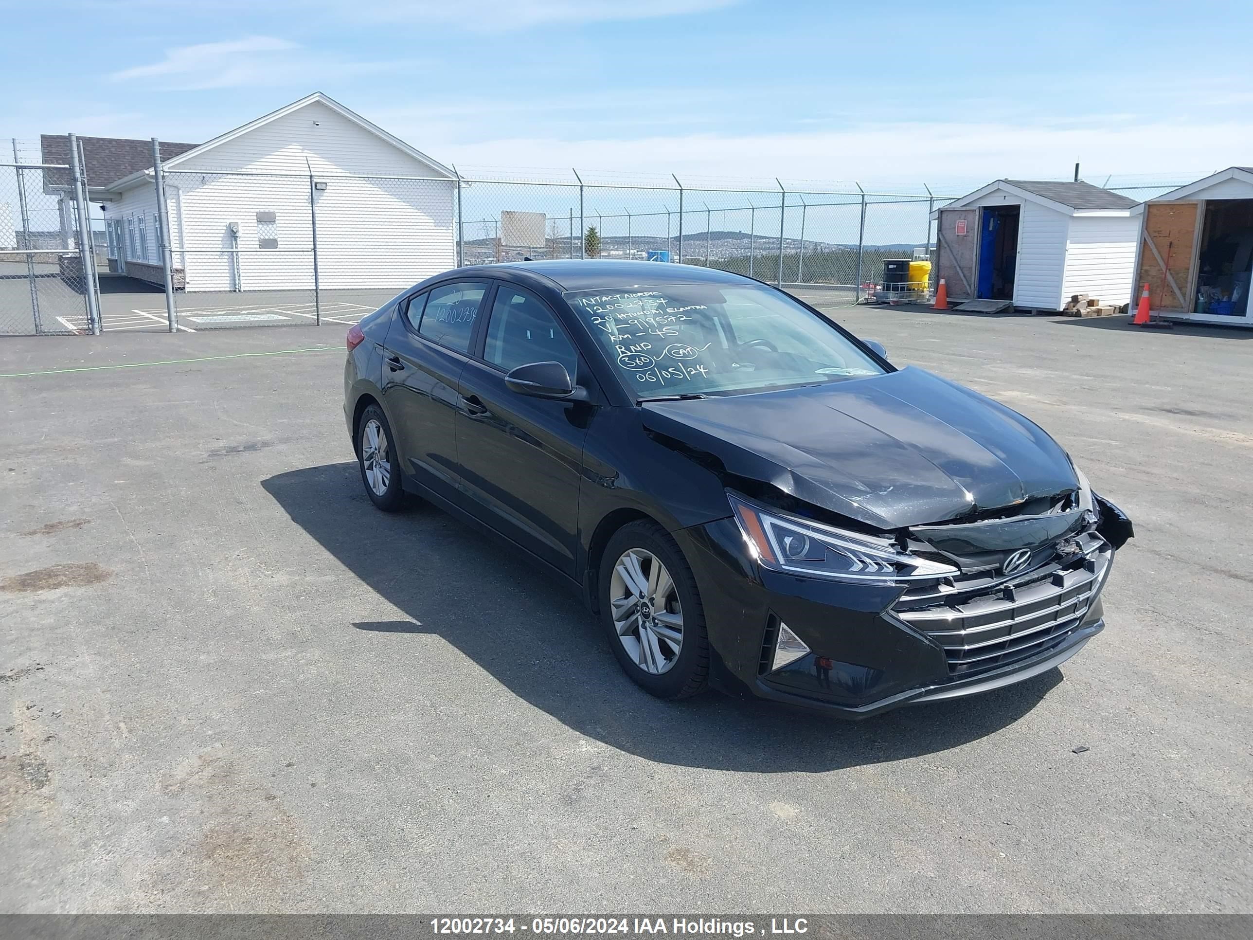 hyundai elantra 2020 kmhd84lf0lu919572