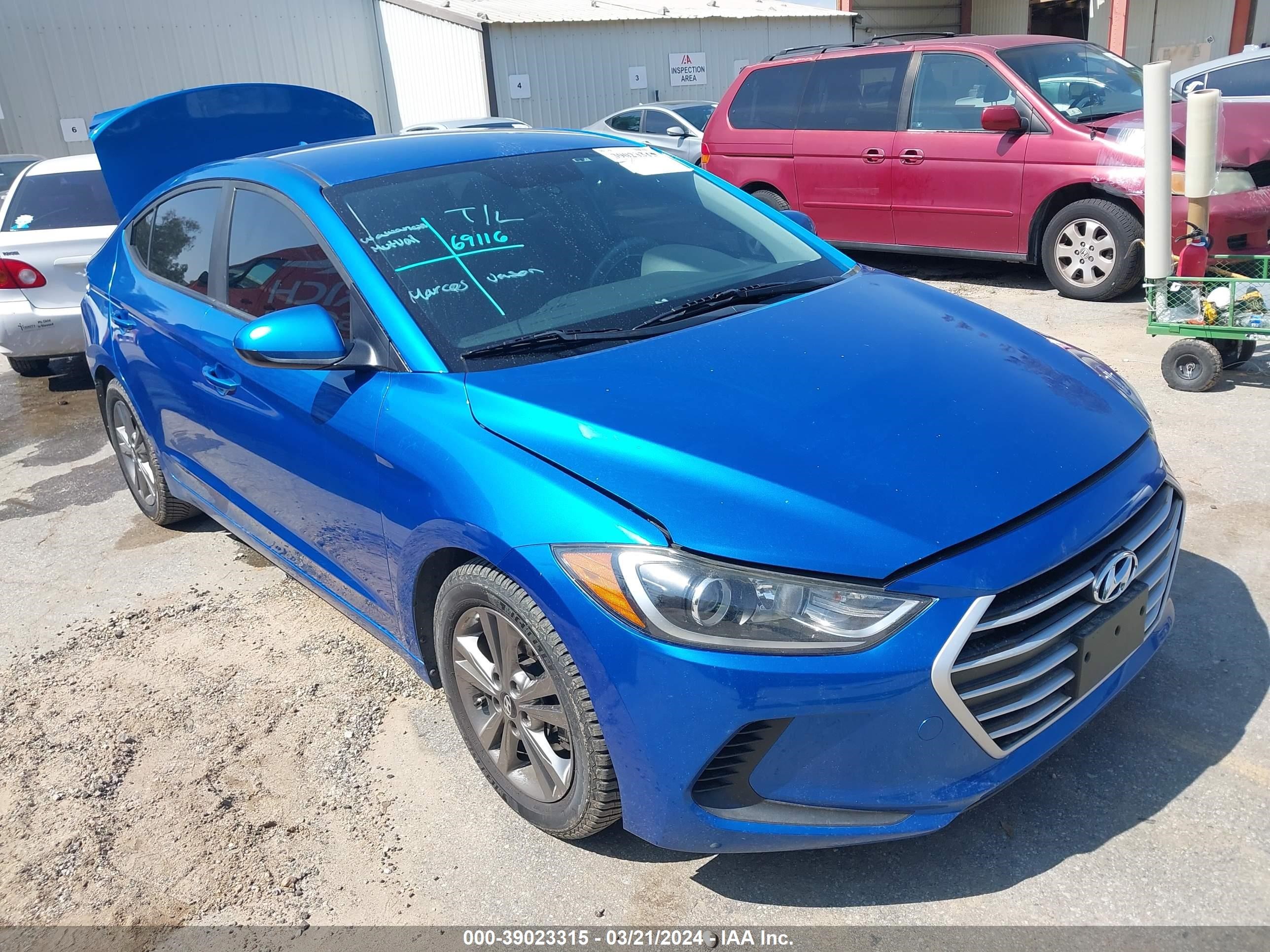 hyundai elantra 2017 kmhd84lf1hu192773