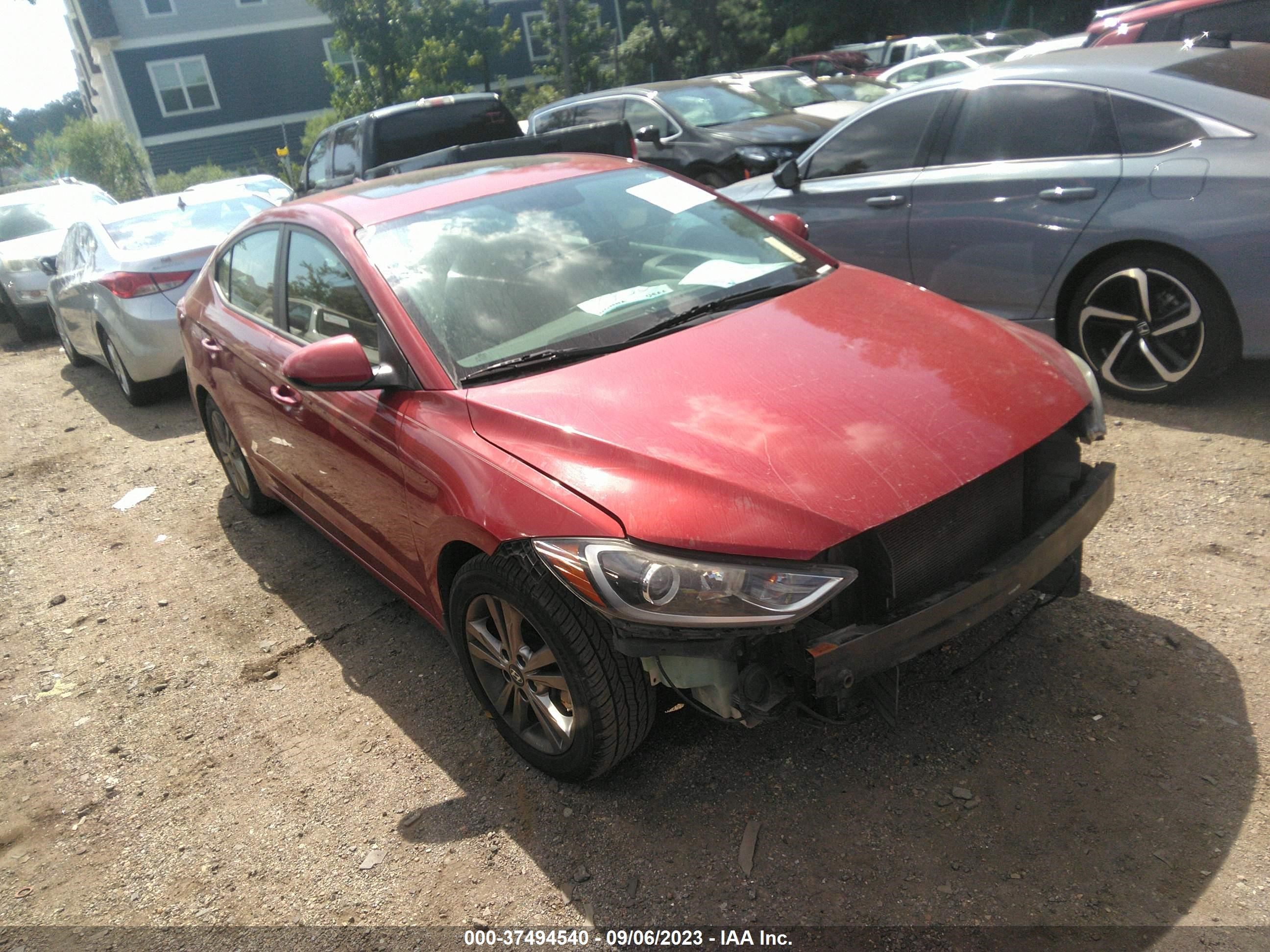 hyundai elantra 2017 kmhd84lf1hu240949