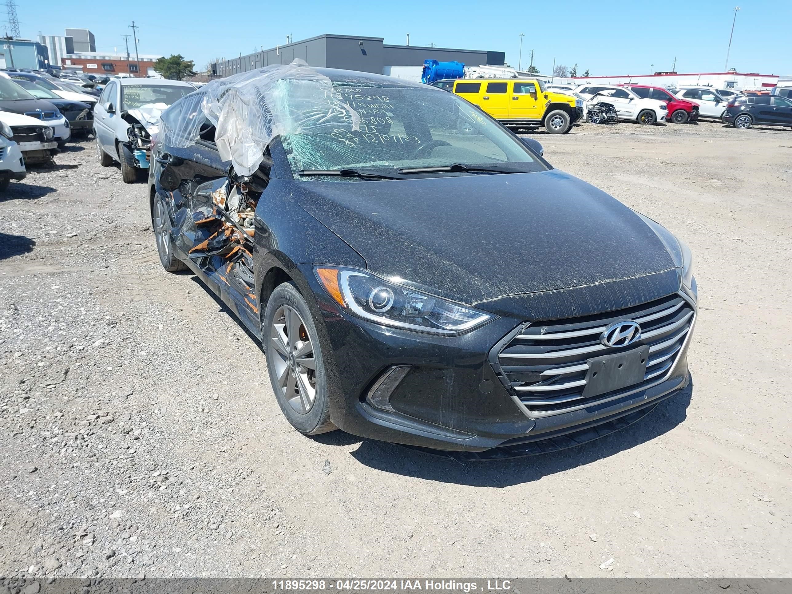 hyundai elantra 2018 kmhd84lf1ju666808